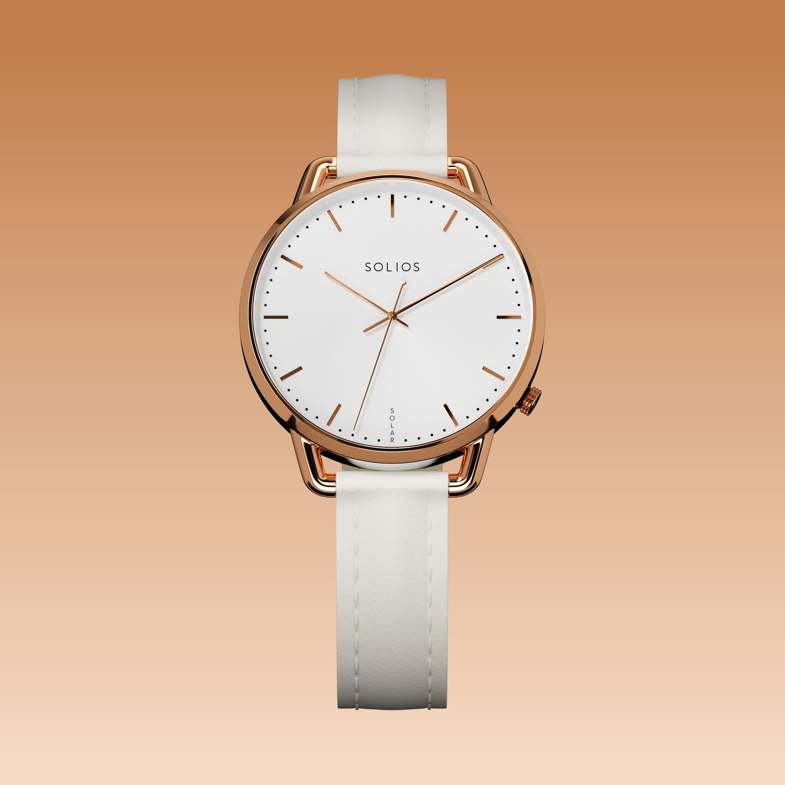 La Solar Curve Mini | Cadran Blanc - Boîtier Or Rose