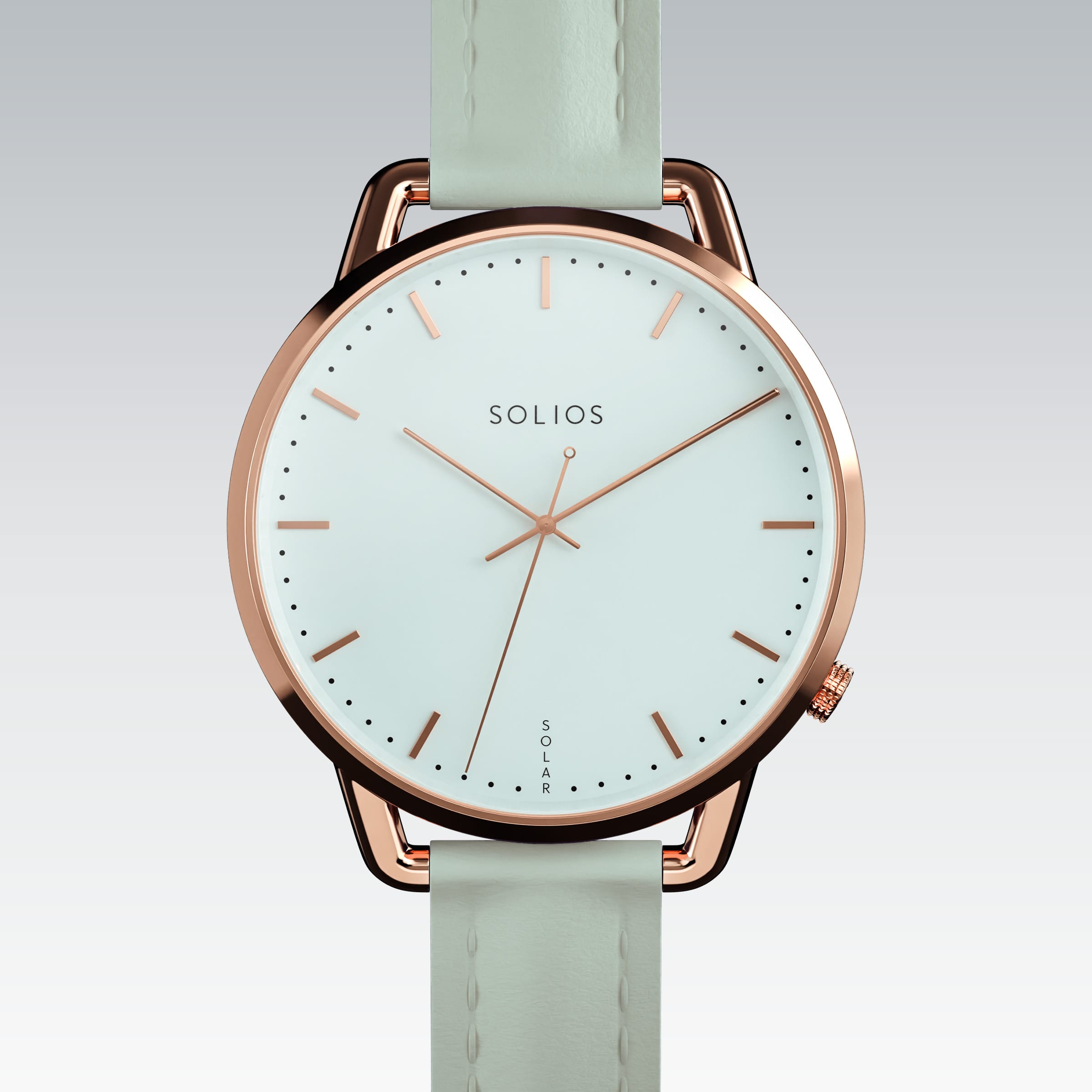 La Solar Curve Mini | Cadran Blanc - Boîtier Or Rose