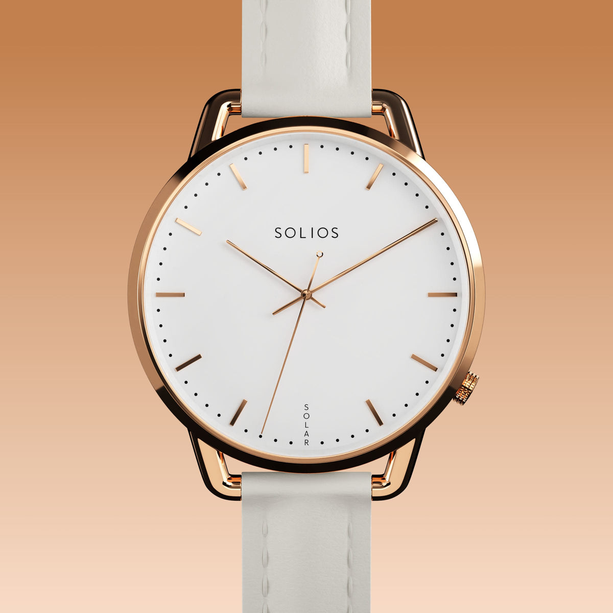 La Solar Curve Mini | Cadran Blanc - Boîtier Or Rose