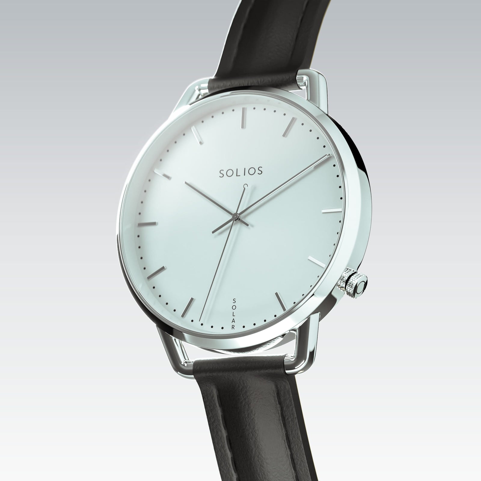 The Solar Curve Mini | White Dial - Silver Case