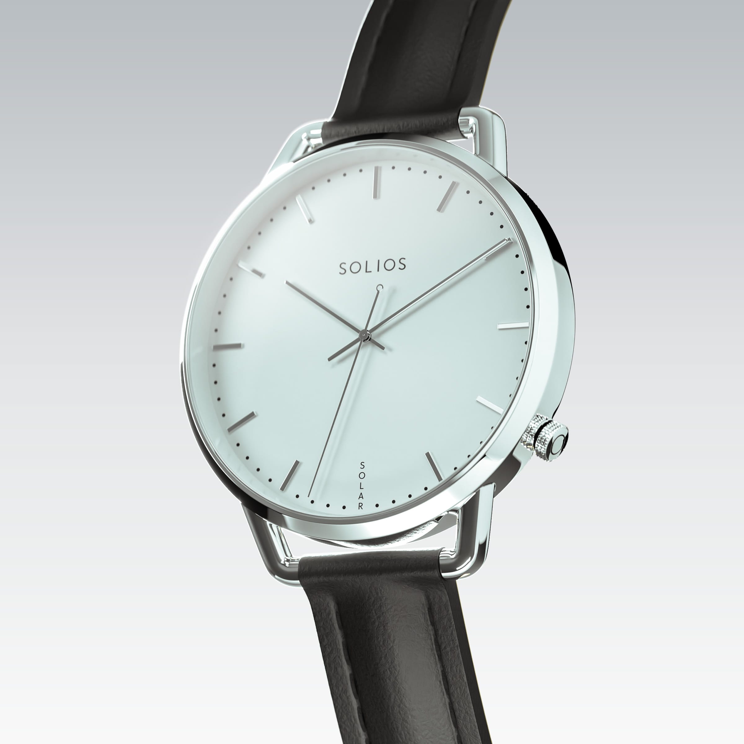 La Solar Curve Mini | Cadran Blanc - Boîtier Argent