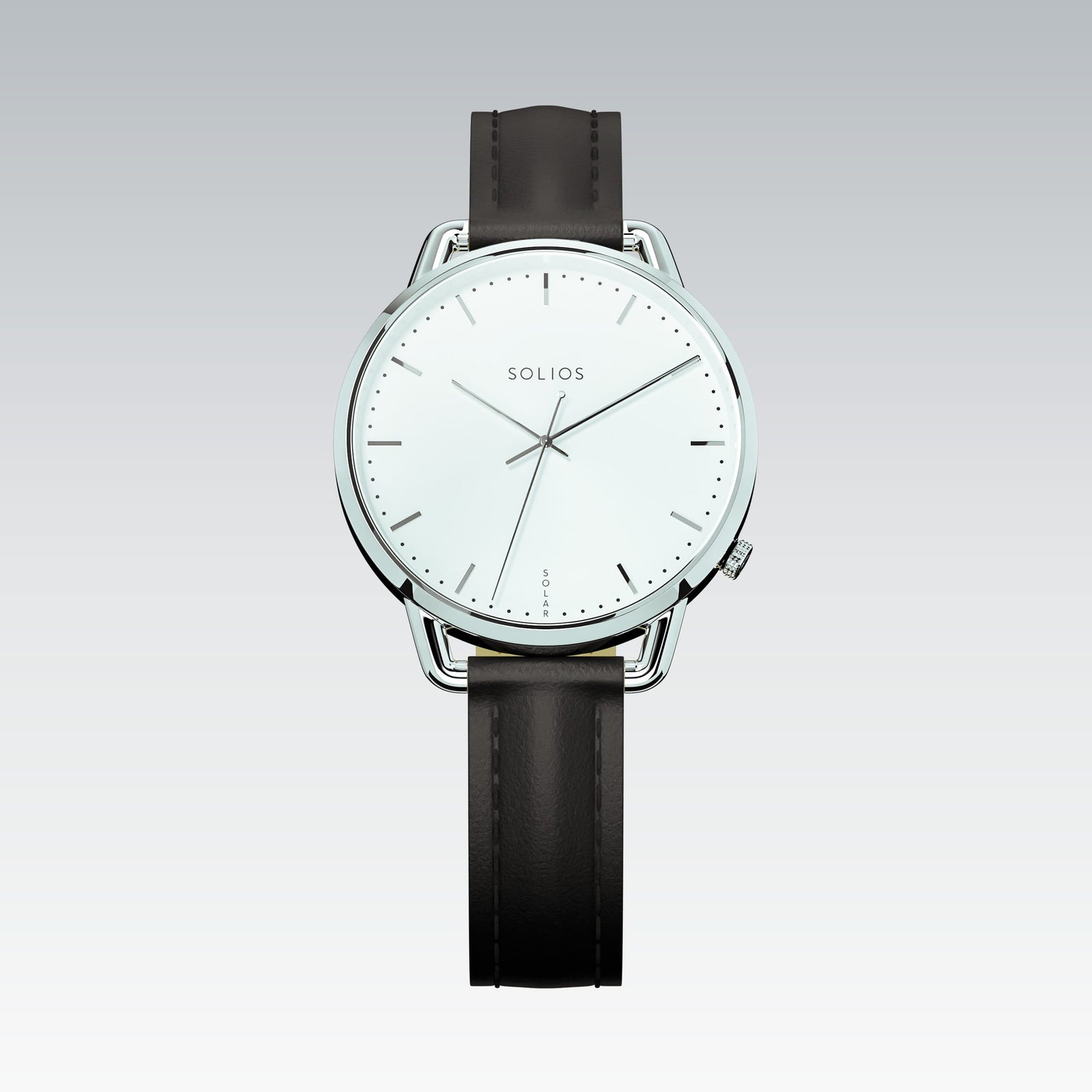 The Solar Curve Mini | White Dial - Silver Case