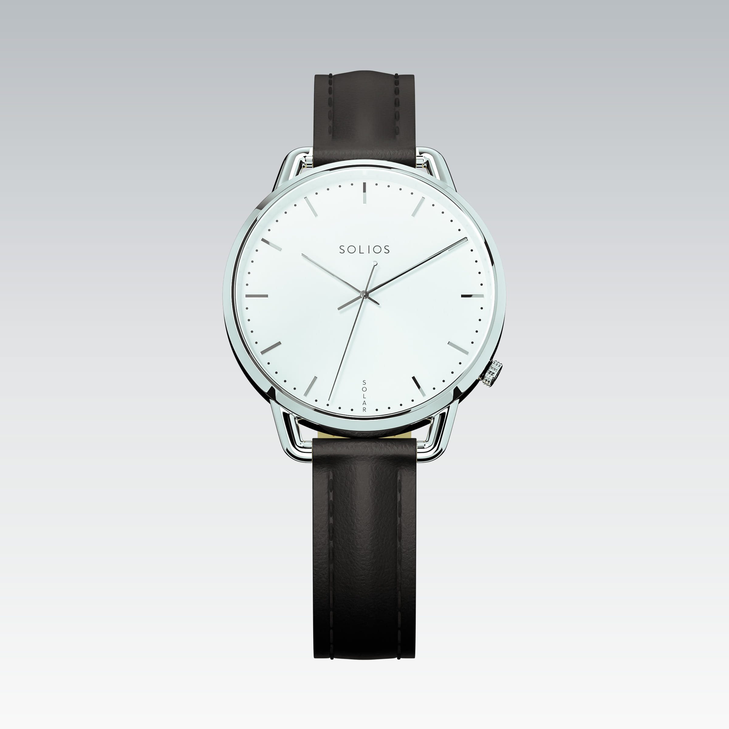 The Solar Curve Mini | White Dial - Silver Case