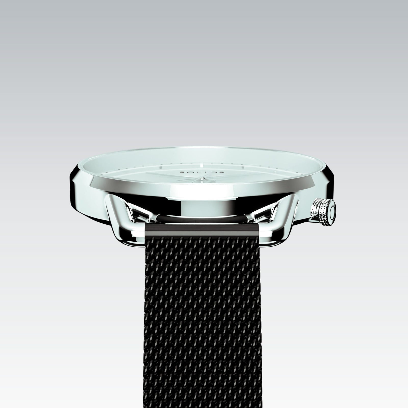 The Solar Curve Mini | White Dial - Silver Case