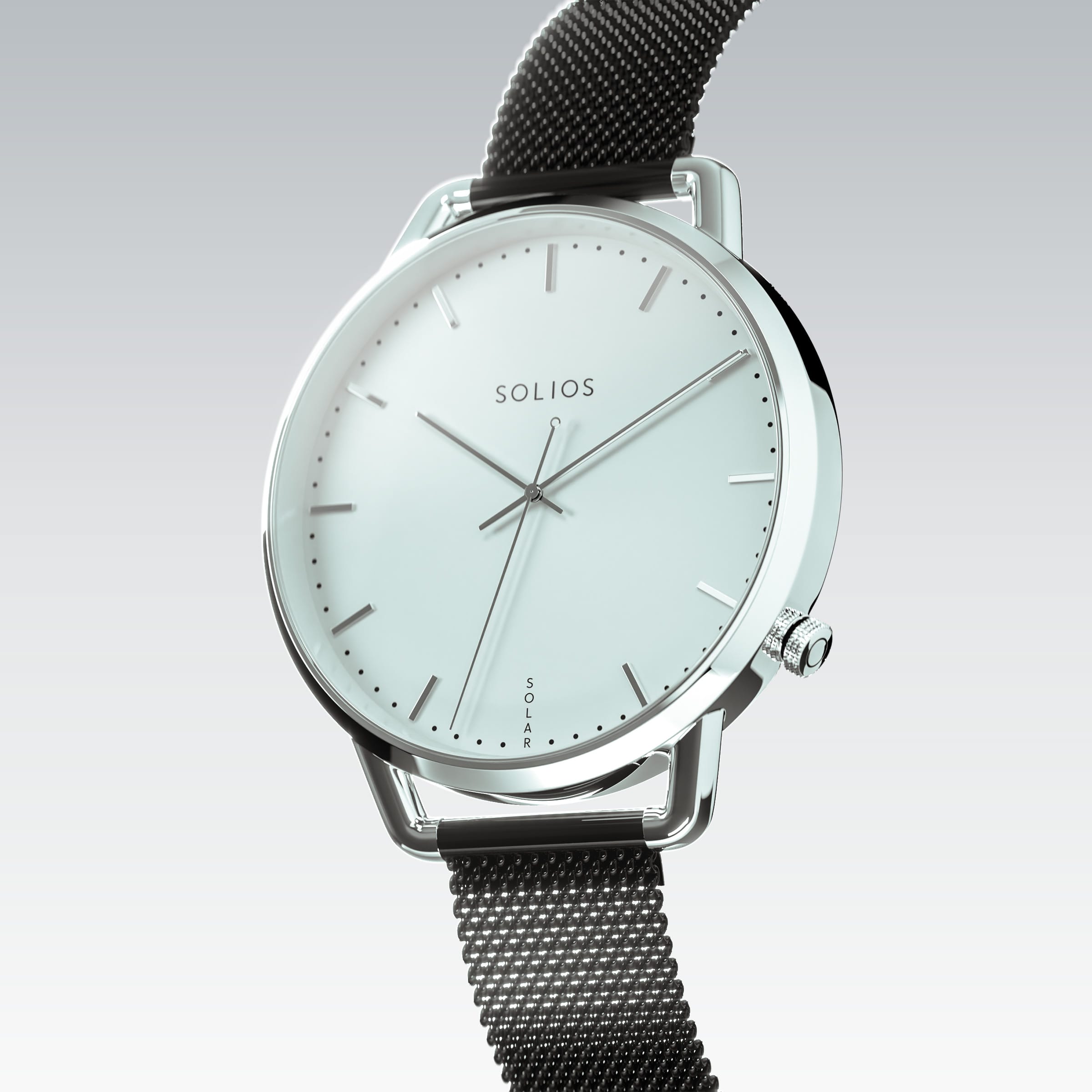 La Solar Curve Mini | Cadran Blanc - Boîtier Argent