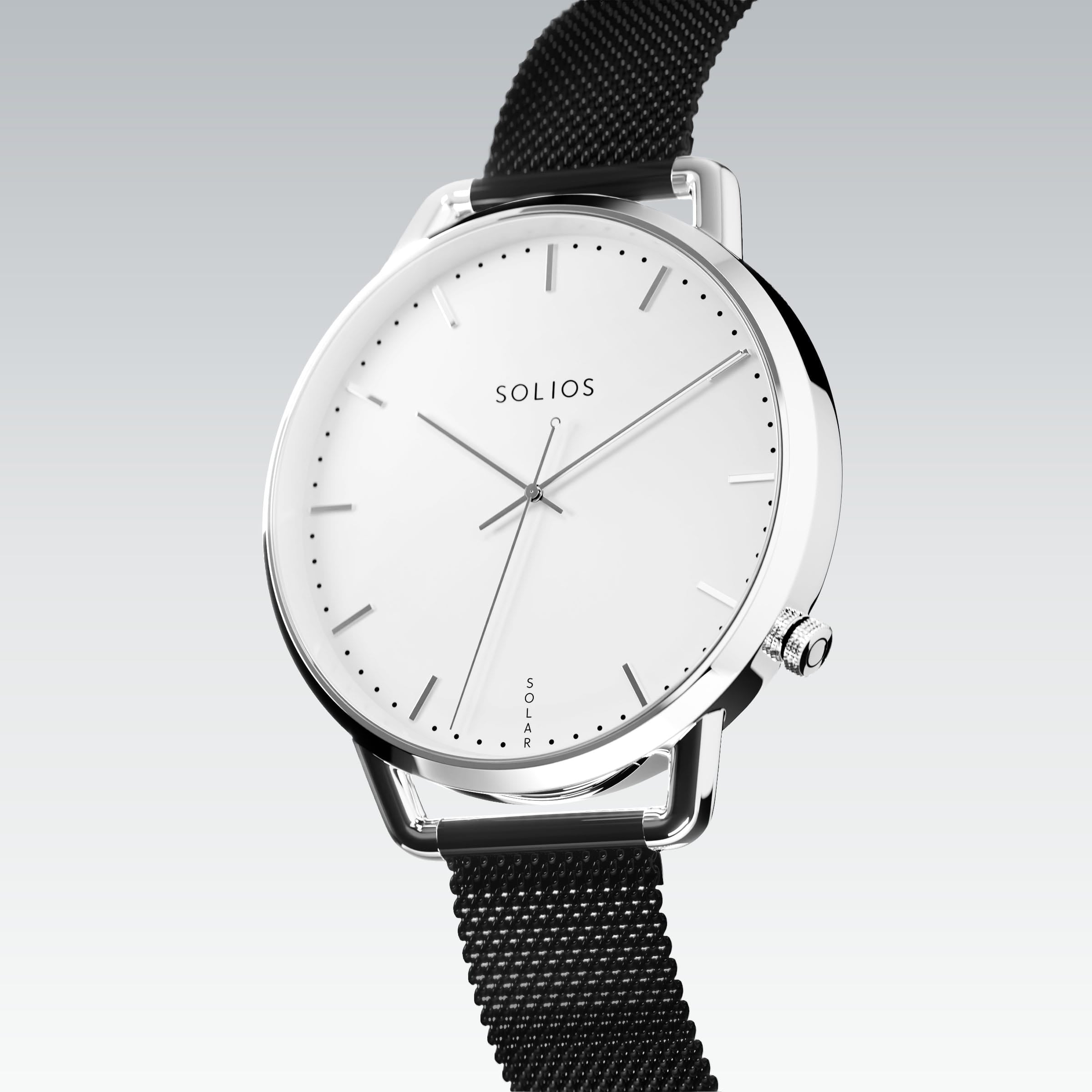 La Solar Curve Mini | Cadran Blanc - Boîtier Argent