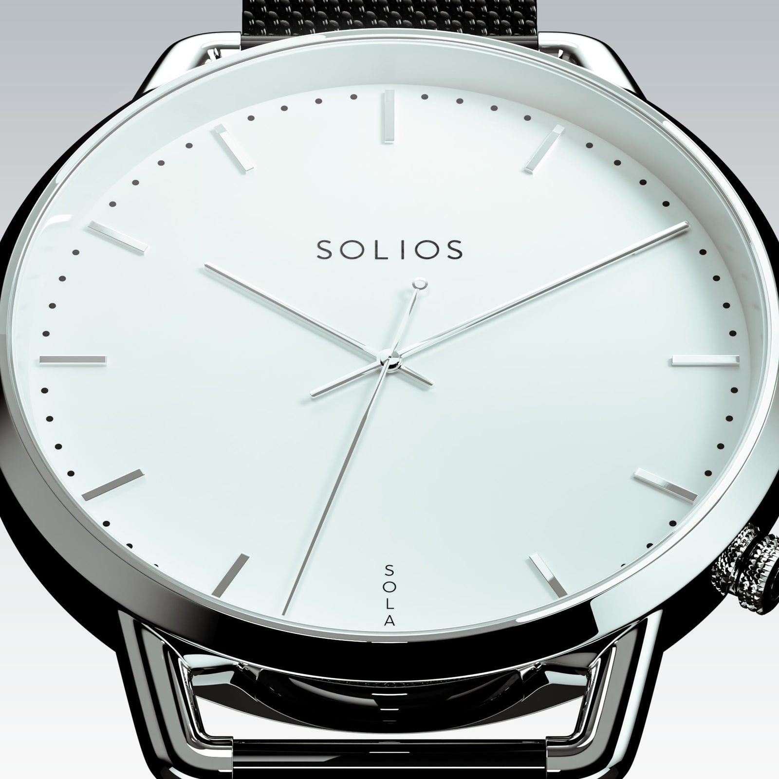 The Solar Curve Mini | White Dial - Silver Case