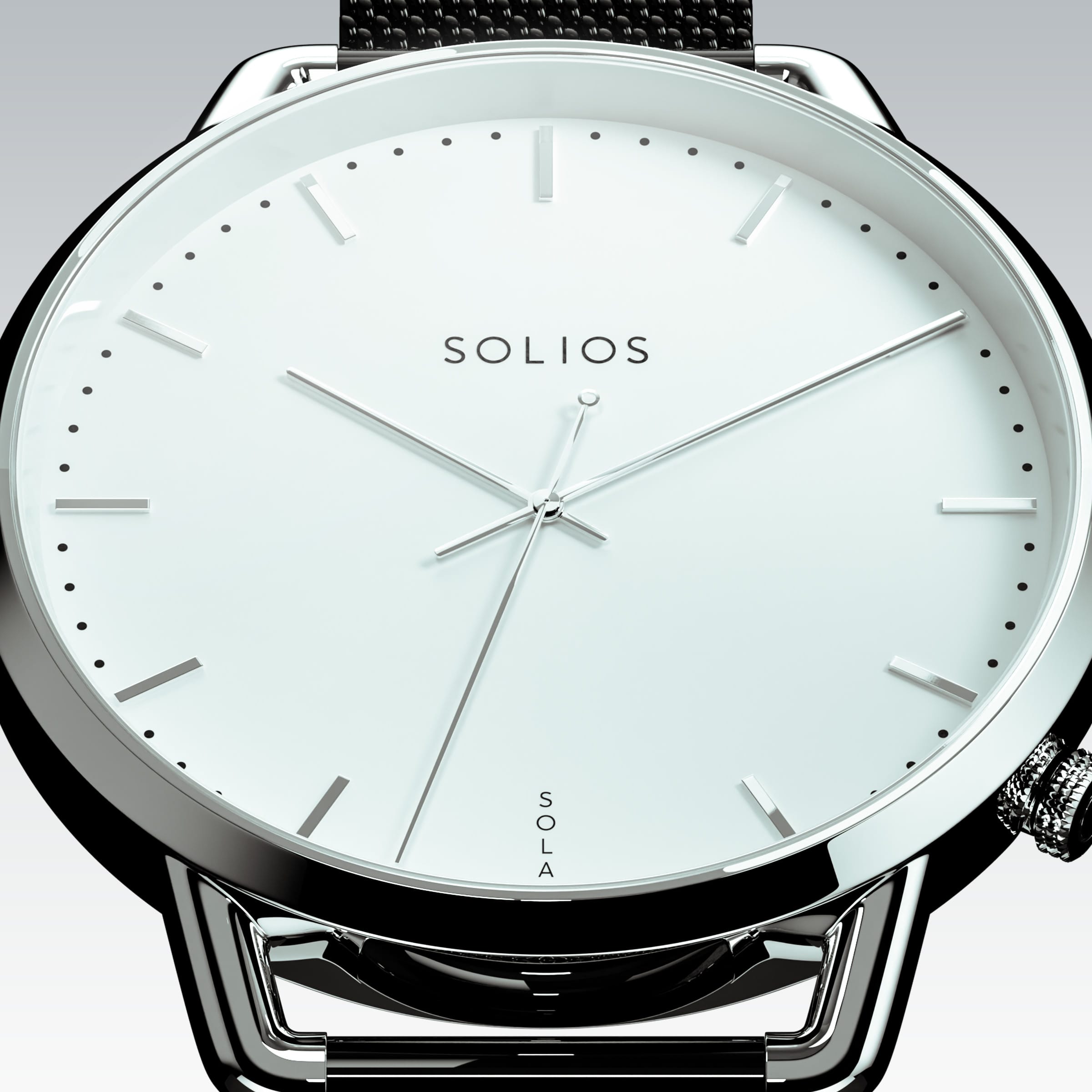 La Solar Curve Mini | Cadran Blanc - Boîtier Argent