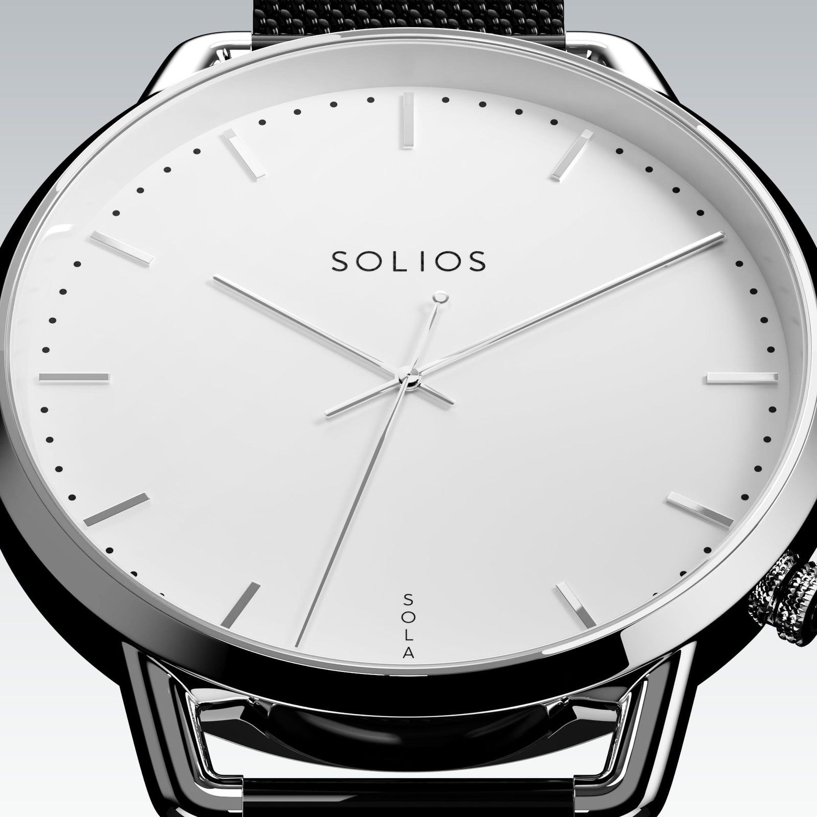 La Solar Curve Mini | Cadran Blanc - Boîtier Argent