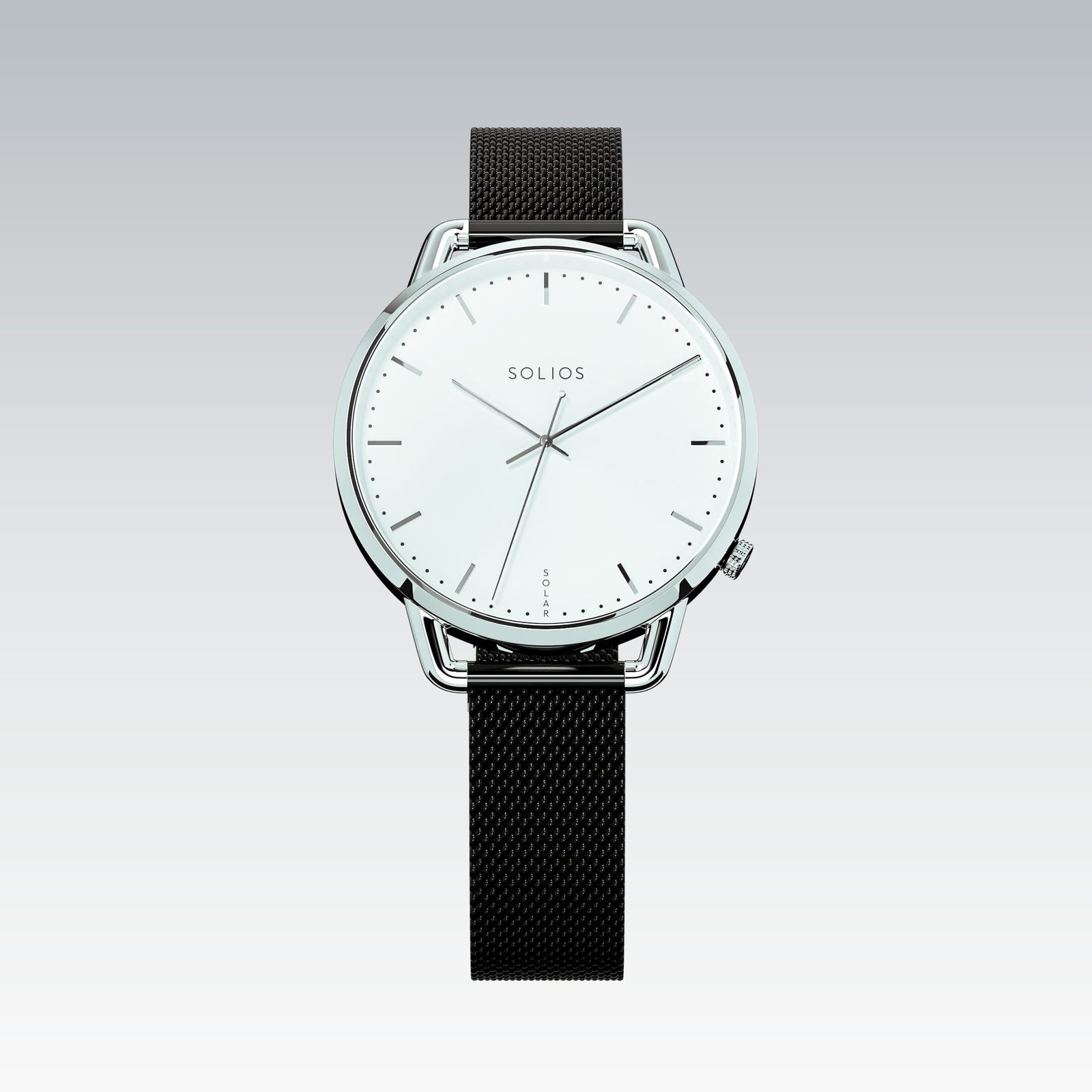 The Solar Curve Mini | White Dial - Silver Case