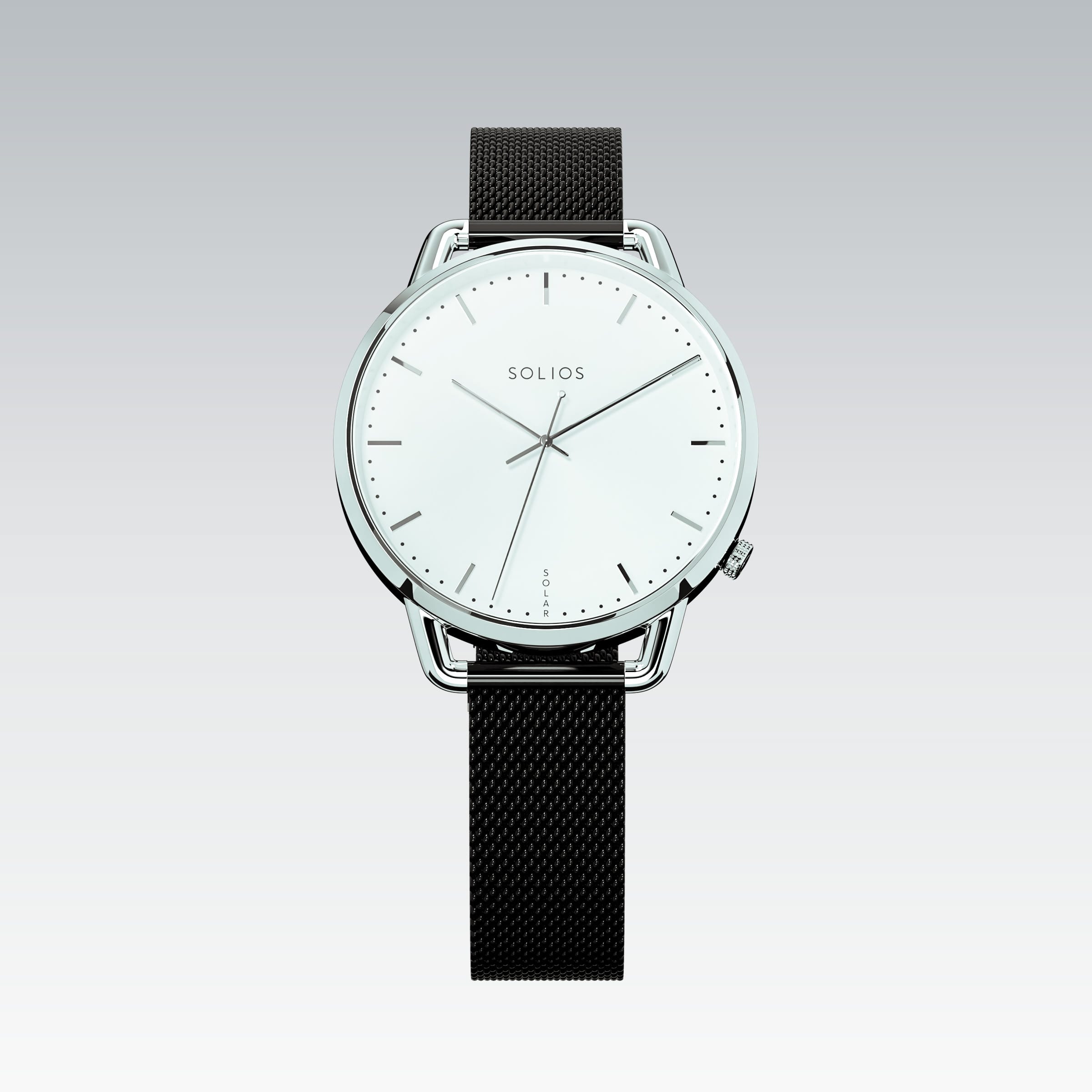 The Solar Curve Mini | White Dial - Silver Case