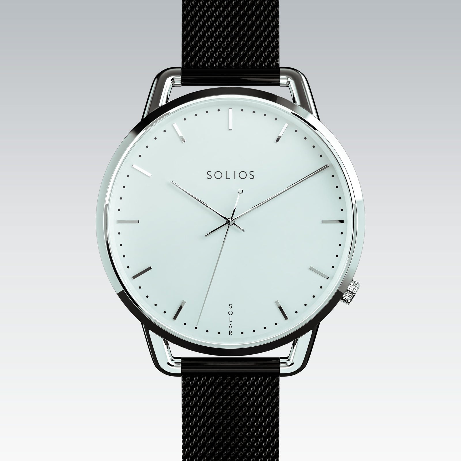 The Solar Curve Mini | White Dial - Silver Case