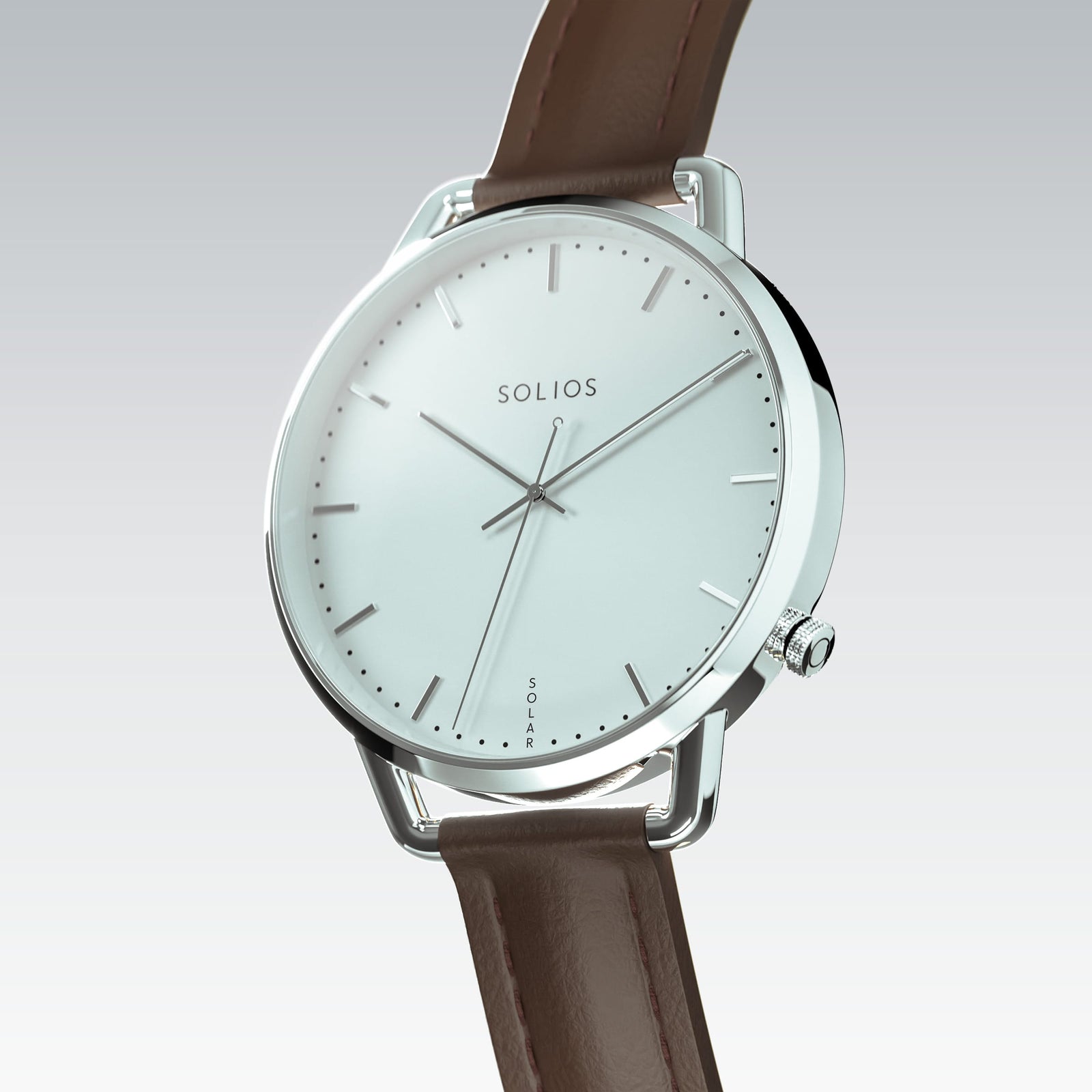 The Solar Curve Mini | White Dial - Silver Case