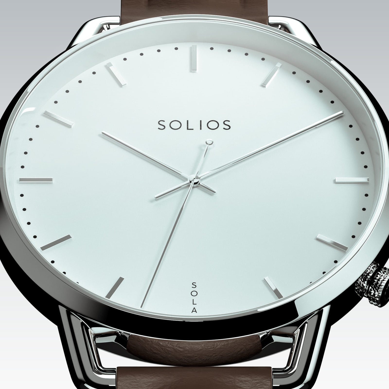 The Solar Curve Mini | White Dial - Silver Case