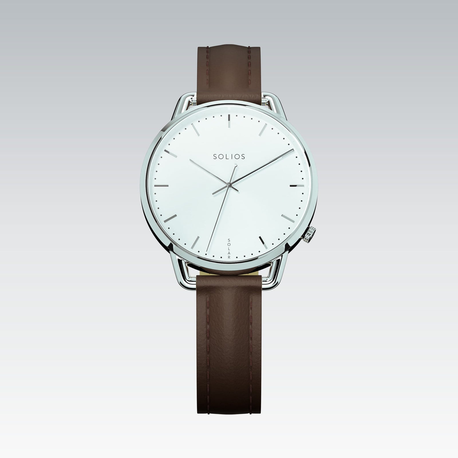 The Solar Curve Mini | White Dial - Silver Case