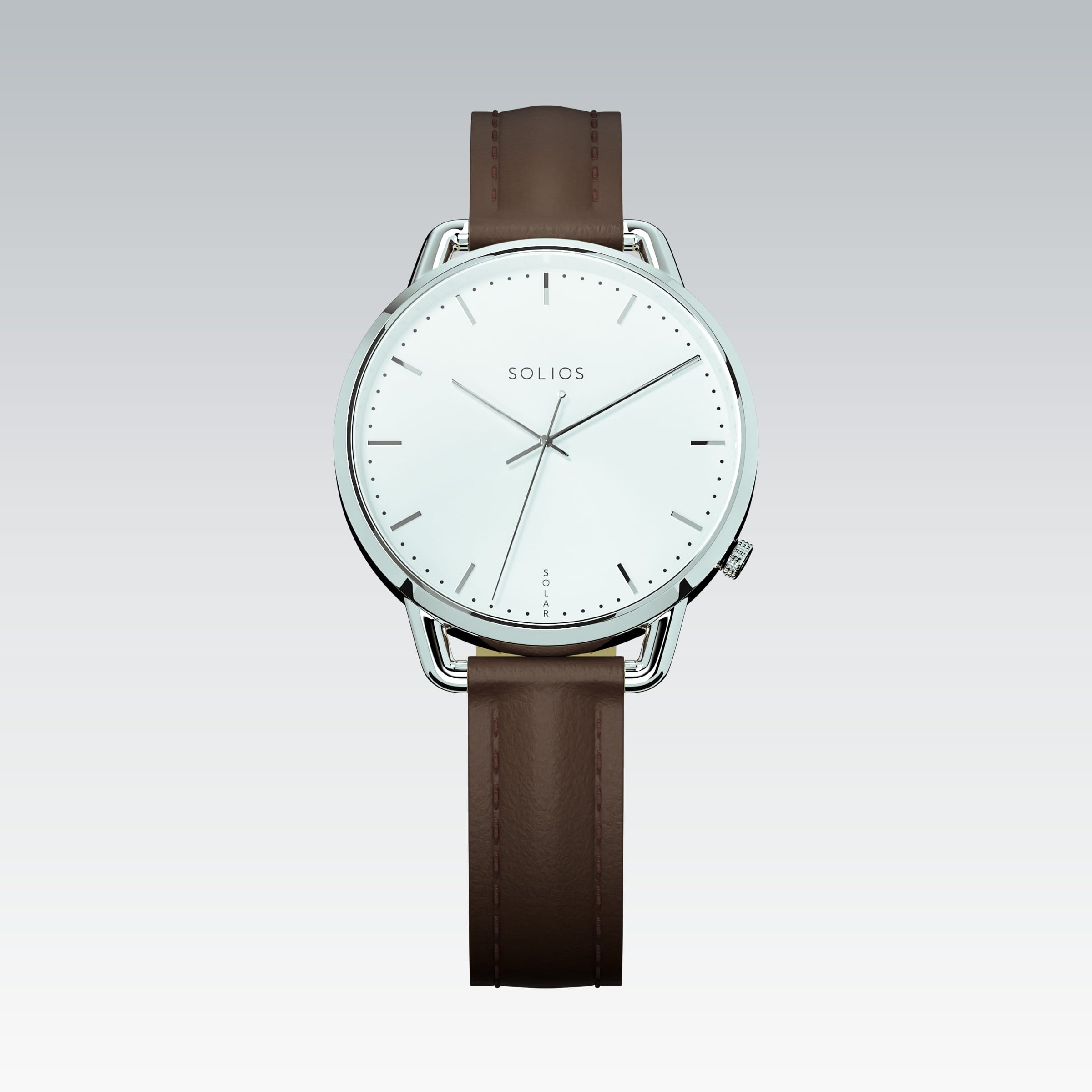 The Solar Curve Mini | White Dial - Silver Case