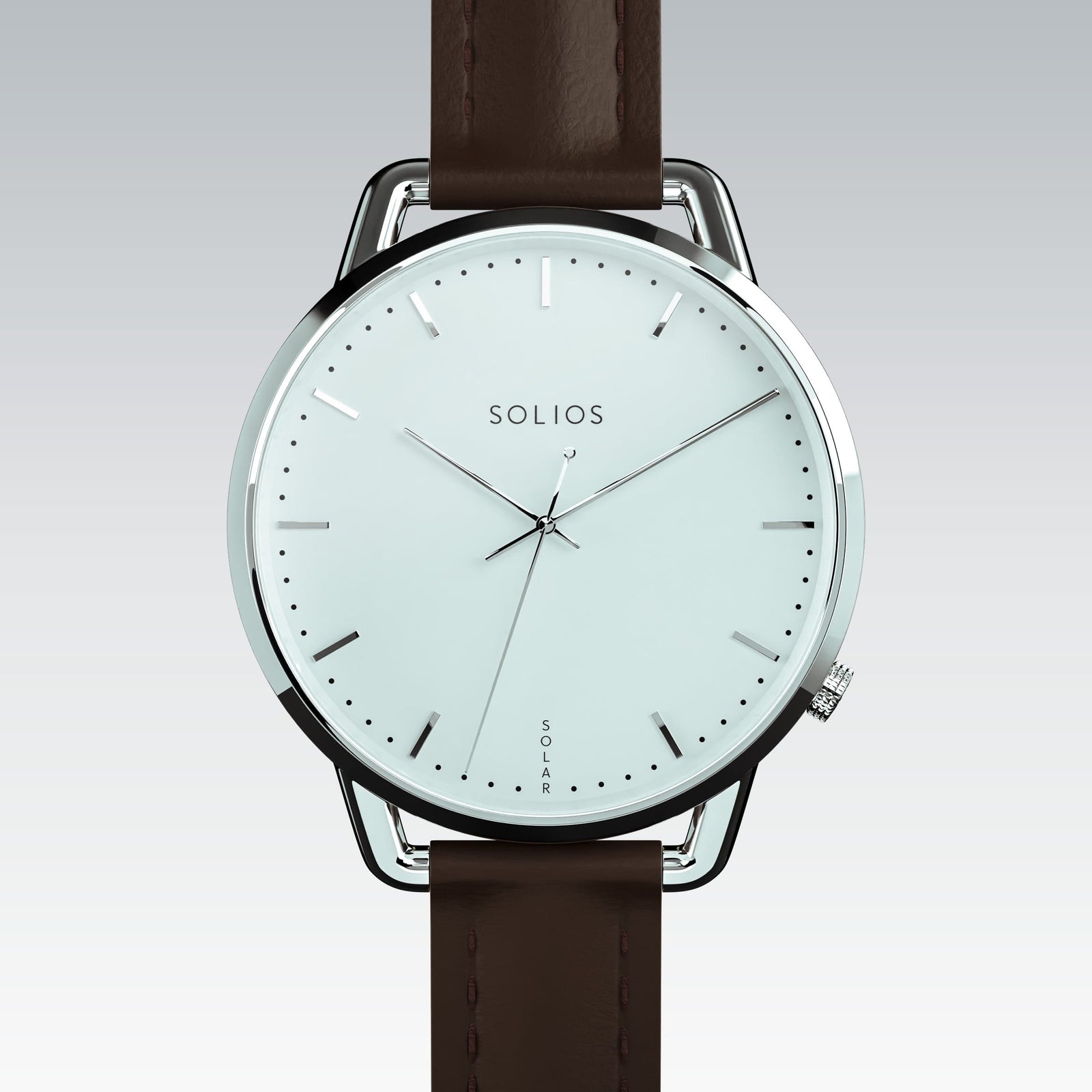 The Solar Curve Mini | White Dial - Silver Case