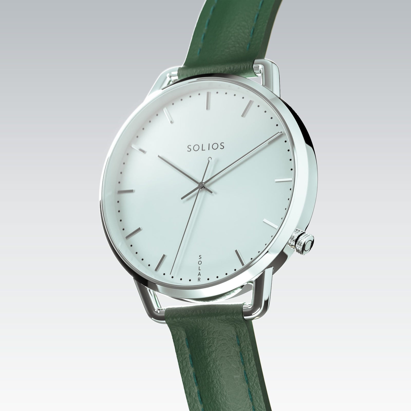 The Solar Curve Mini | White Dial - Silver Case