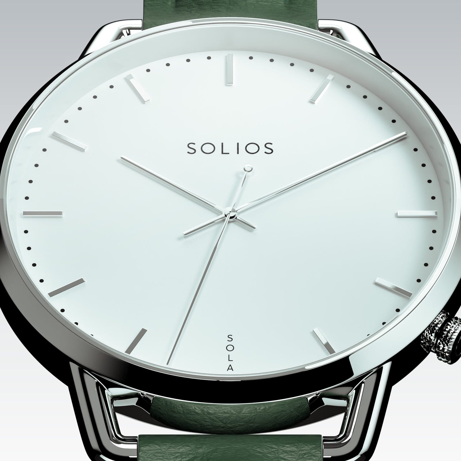 The Solar Curve Mini | White Dial - Silver Case