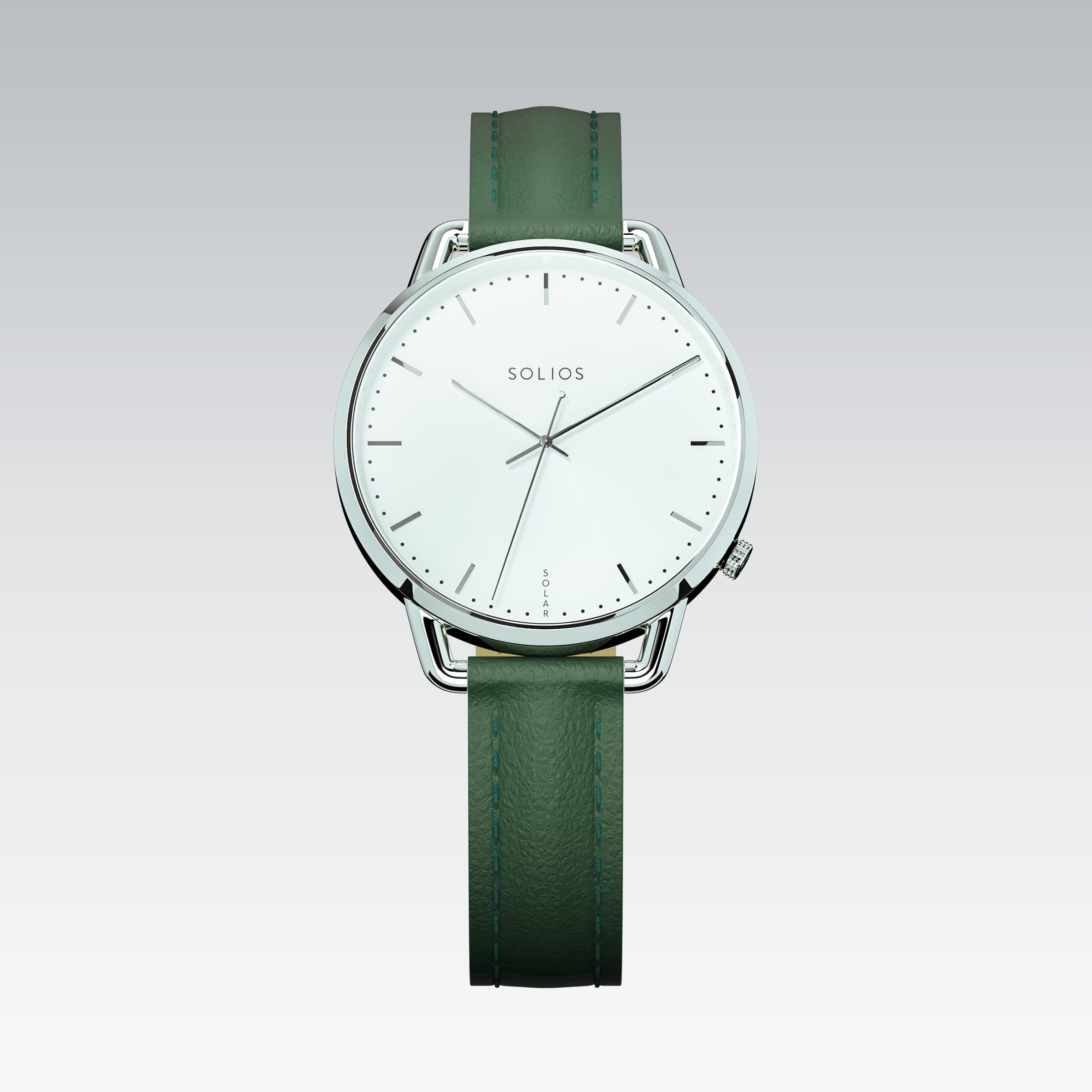 The Solar Curve Mini | White Dial - Silver Case