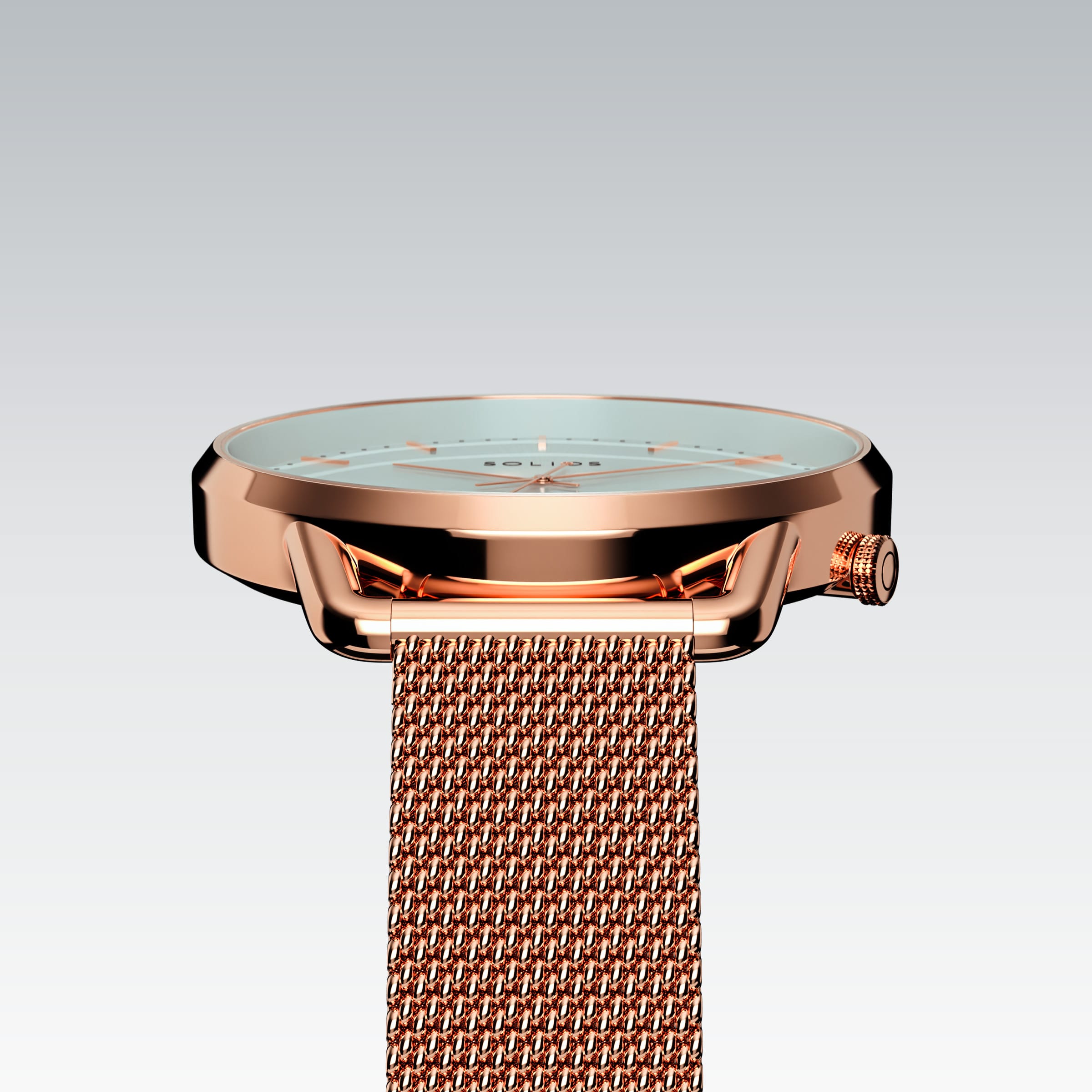 La Solar Curve Mini | Cadran Blanc - Boîtier Or Rose
