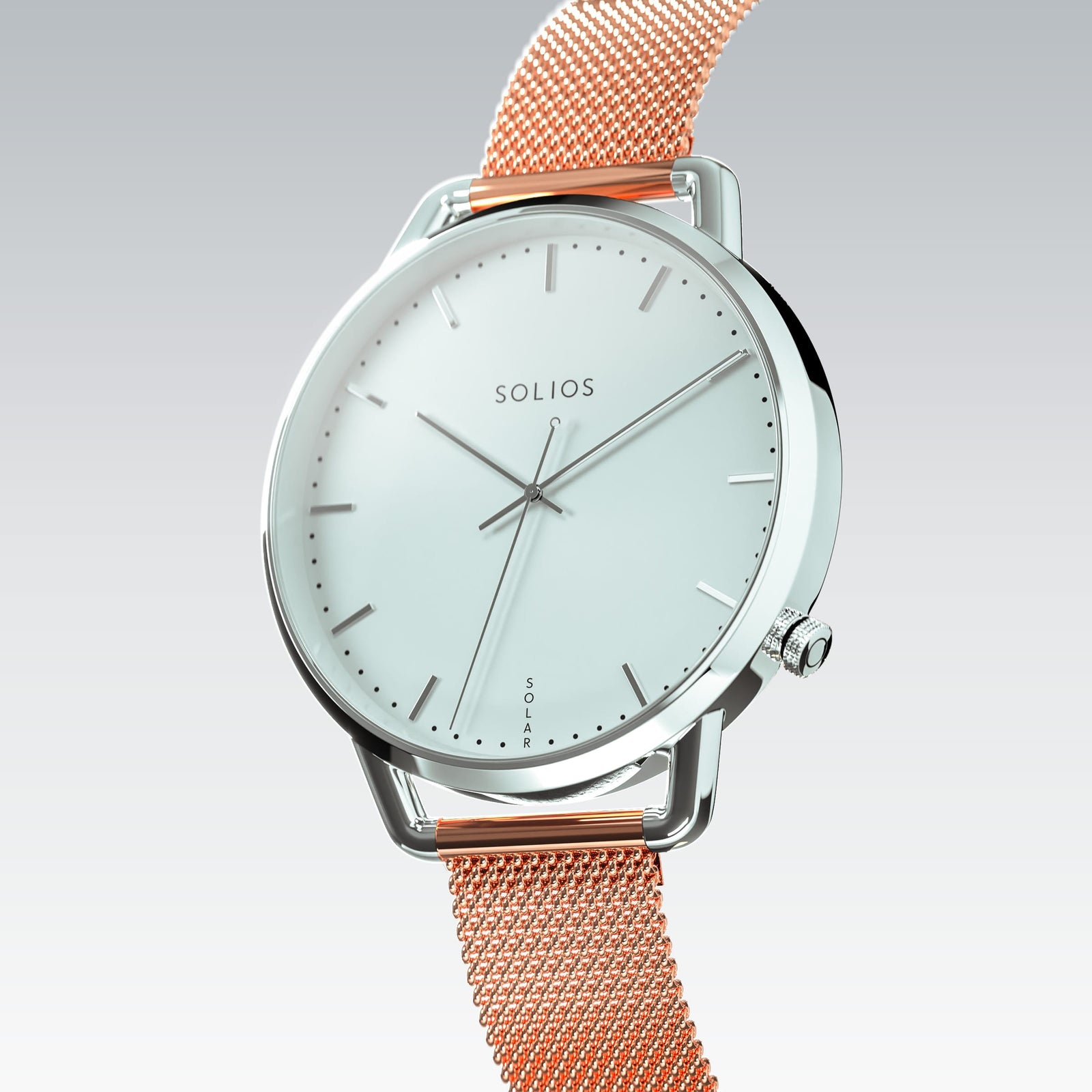 The Solar Curve Mini | White Dial - Silver Case