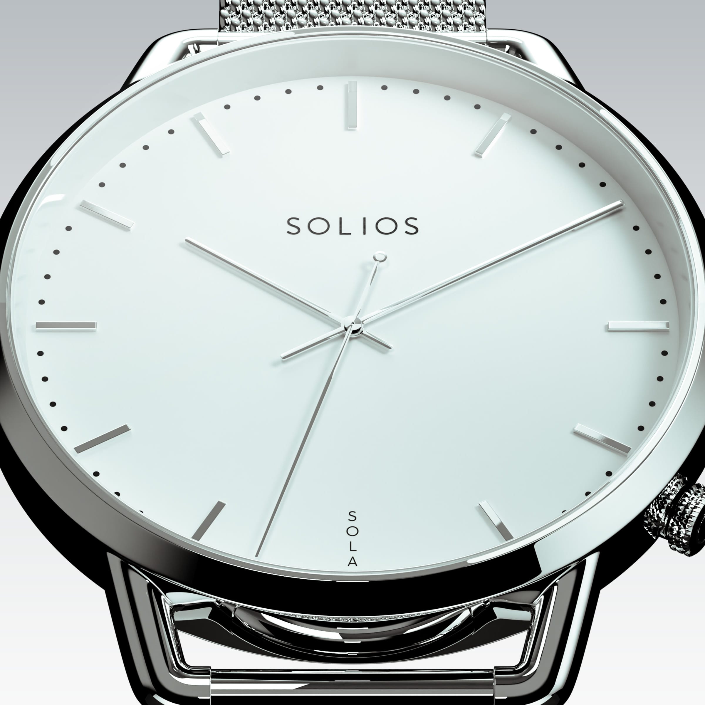 La Solar Curve Mini | Cadran Blanc - Boîtier Argent