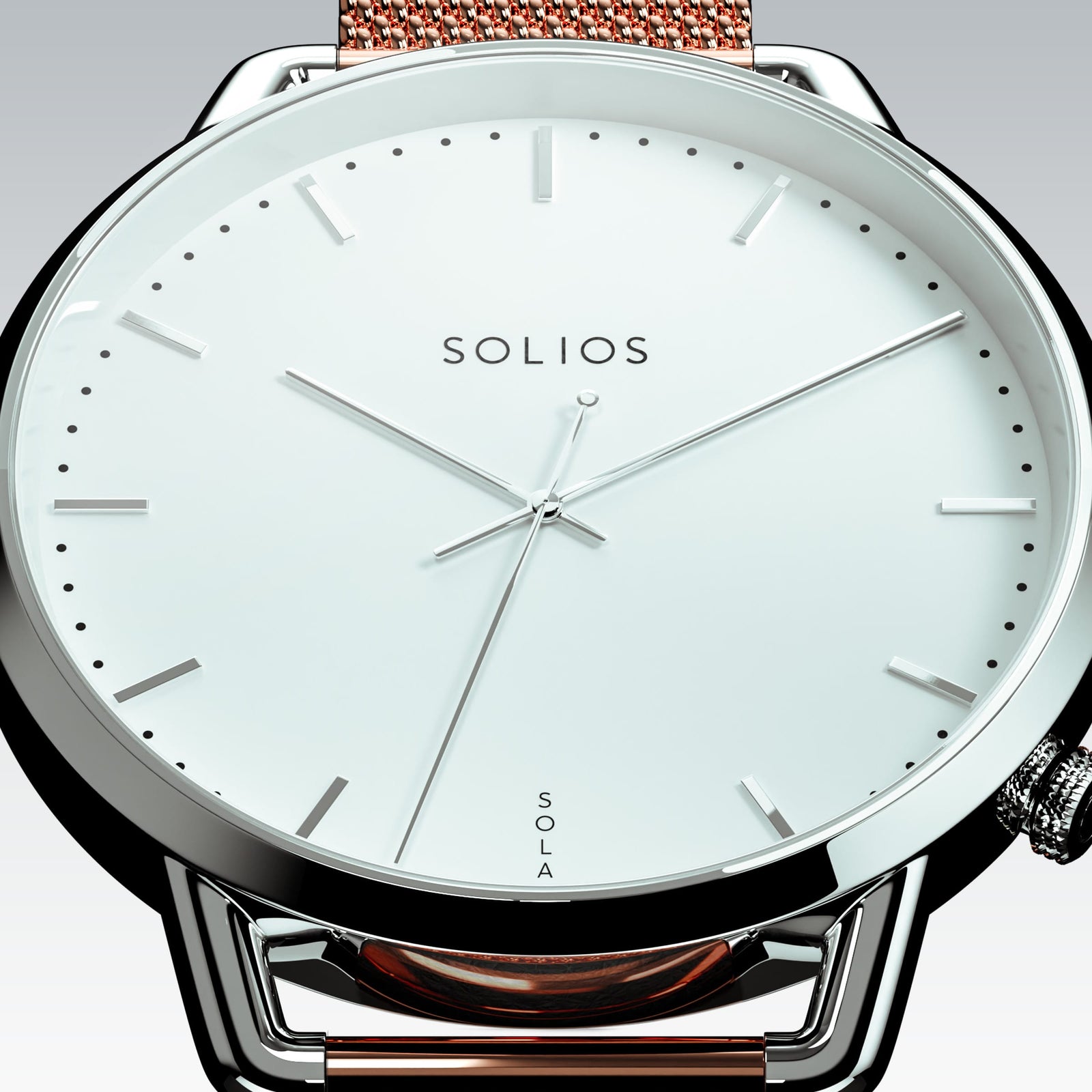The Solar Curve Mini | White Dial - Silver Case