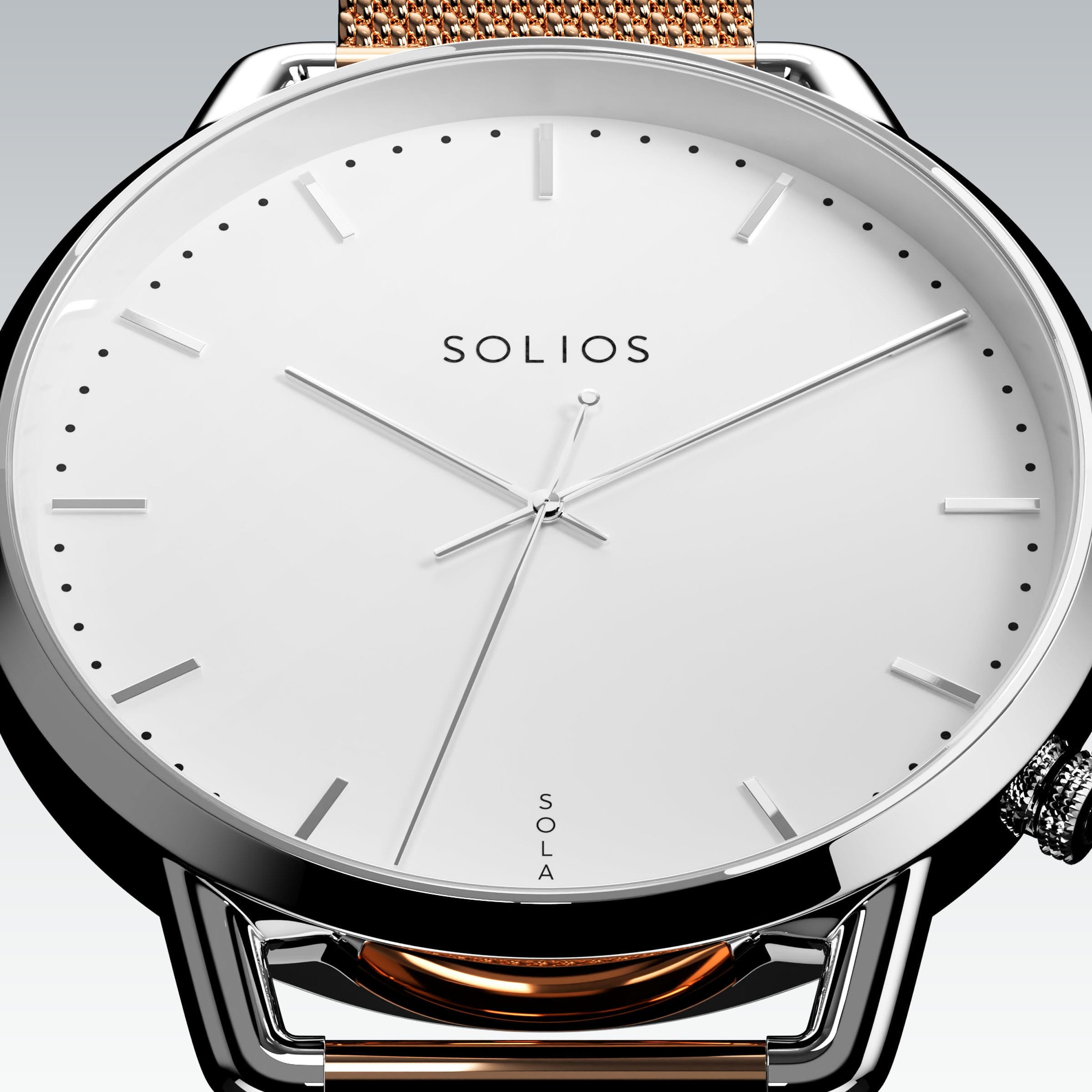 La Solar Curve Mini | Cadran Blanc - Boîtier Argent