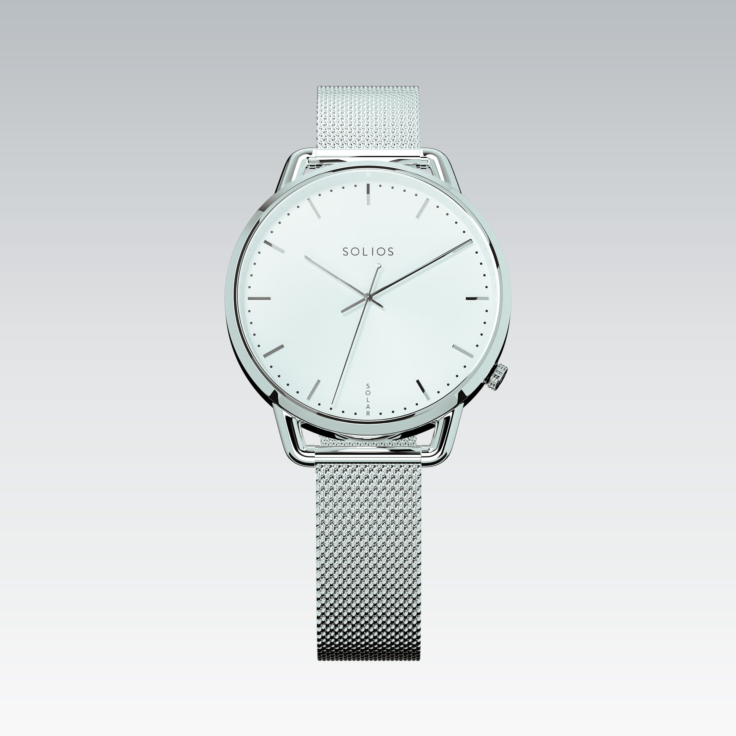 The Solar Curve Mini | White Dial - Silver Case