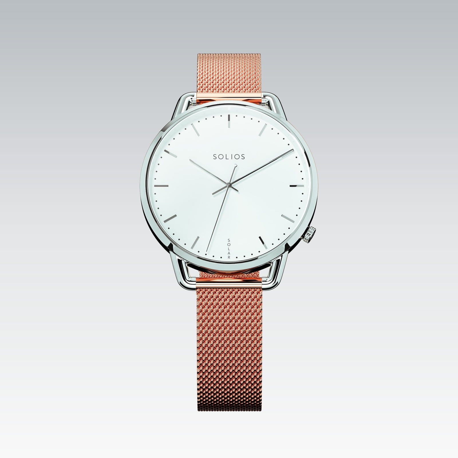 The Solar Curve Mini | White Dial - Silver Case