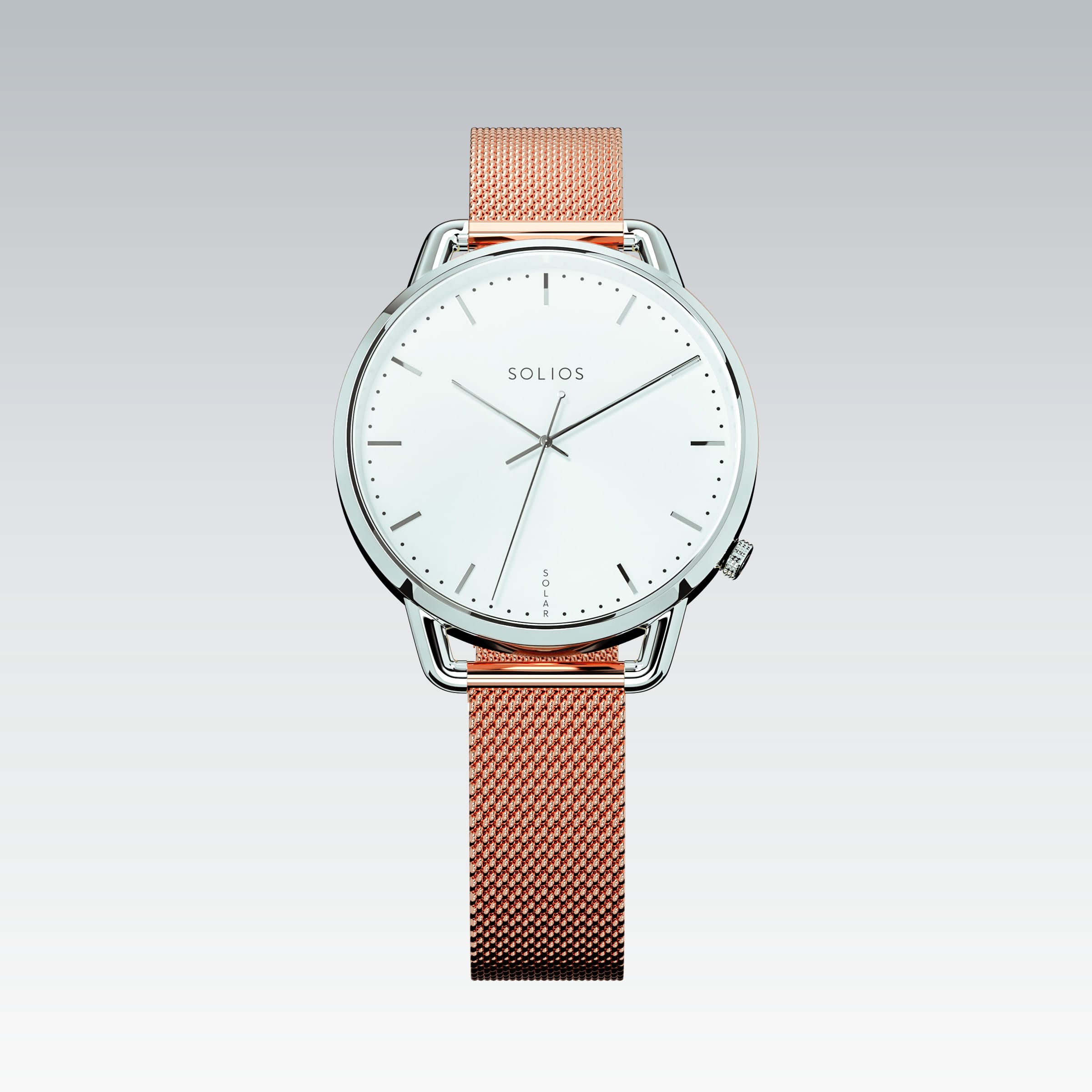 The Solar Curve Mini | White Dial - Silver Case