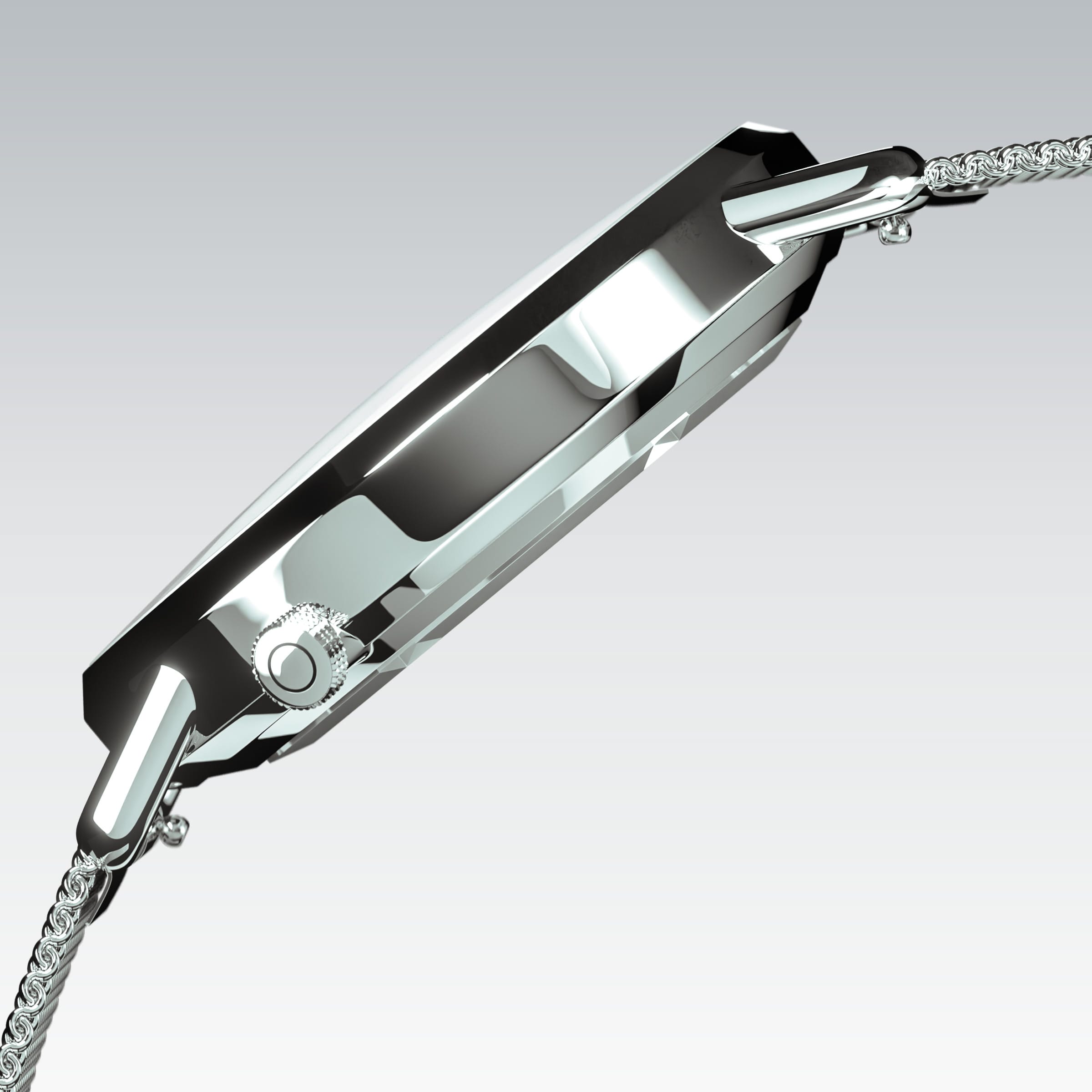 La Solar Curve Mini | Cadran Blanc - Boîtier Argent