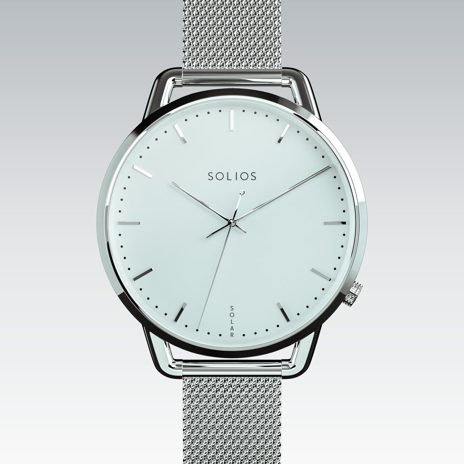The Solar Curve Mini | White Dial - Silver Case