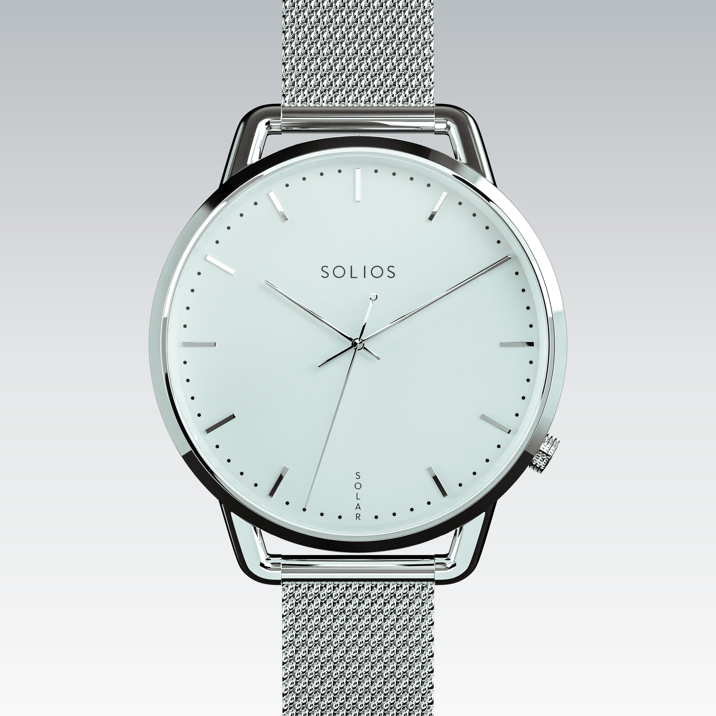 La Solar Curve Mini | Cadran Blanc - Boîtier Argent
