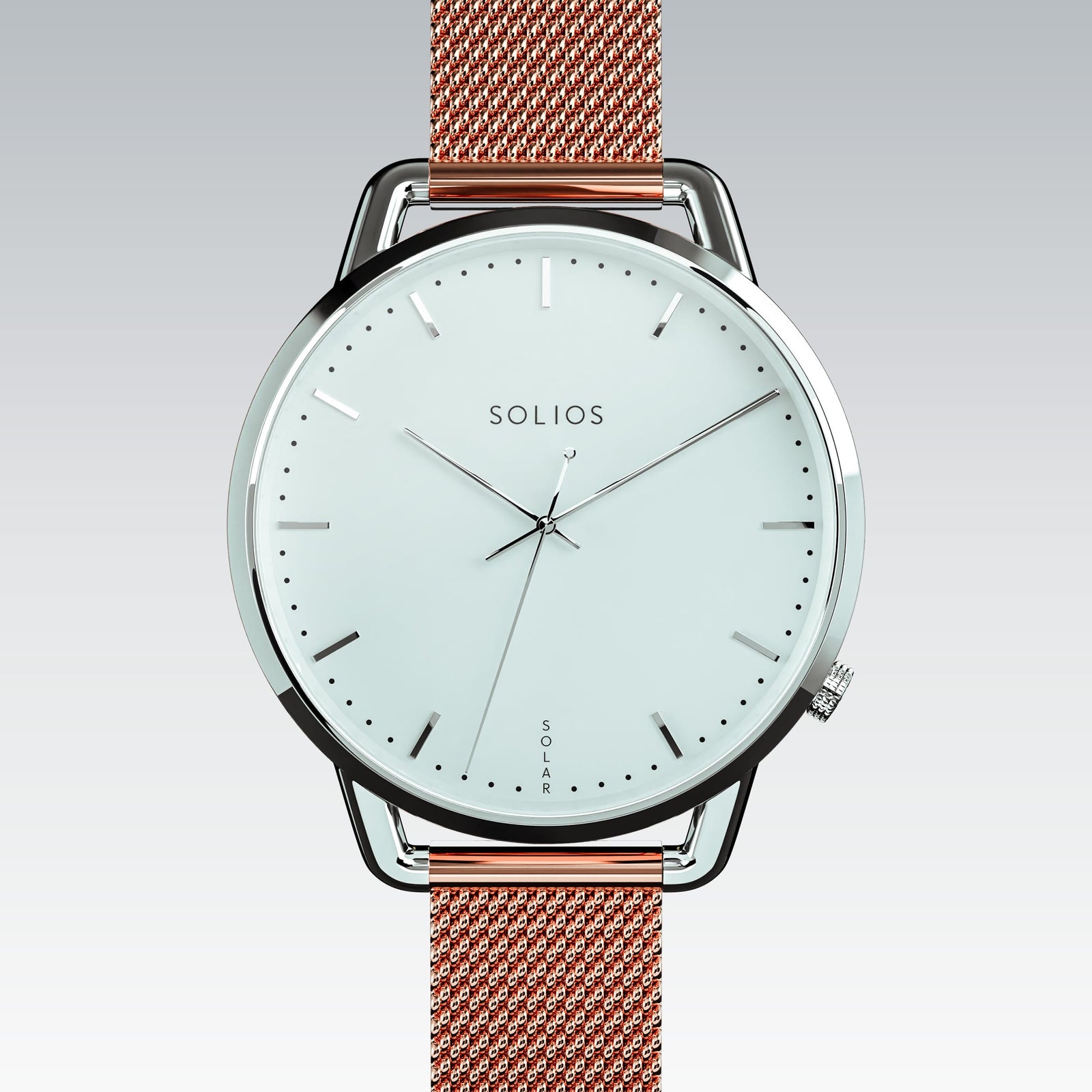 The Solar Curve Mini | White Dial - Silver Case