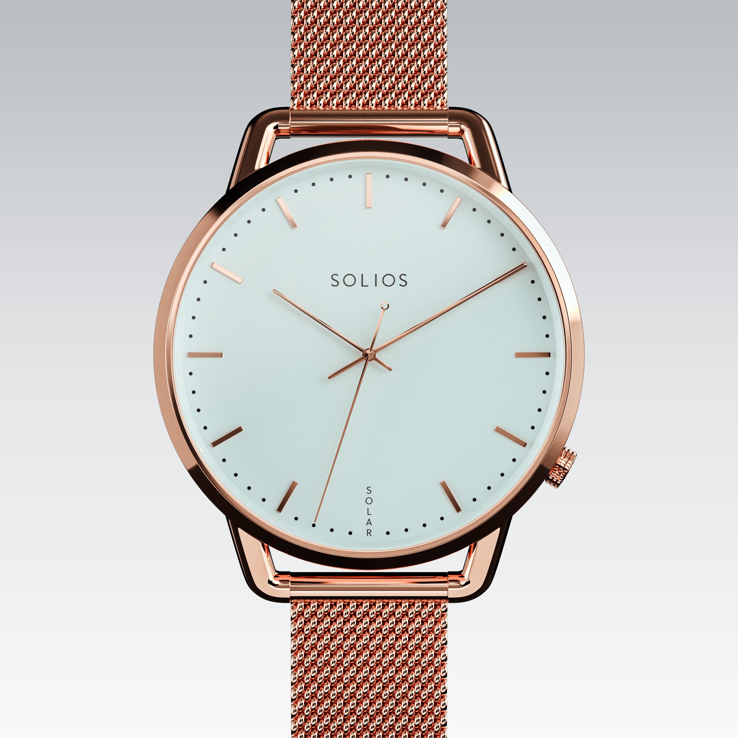 La Solar Curve Mini | Cadran Blanc - Boîtier Or Rose