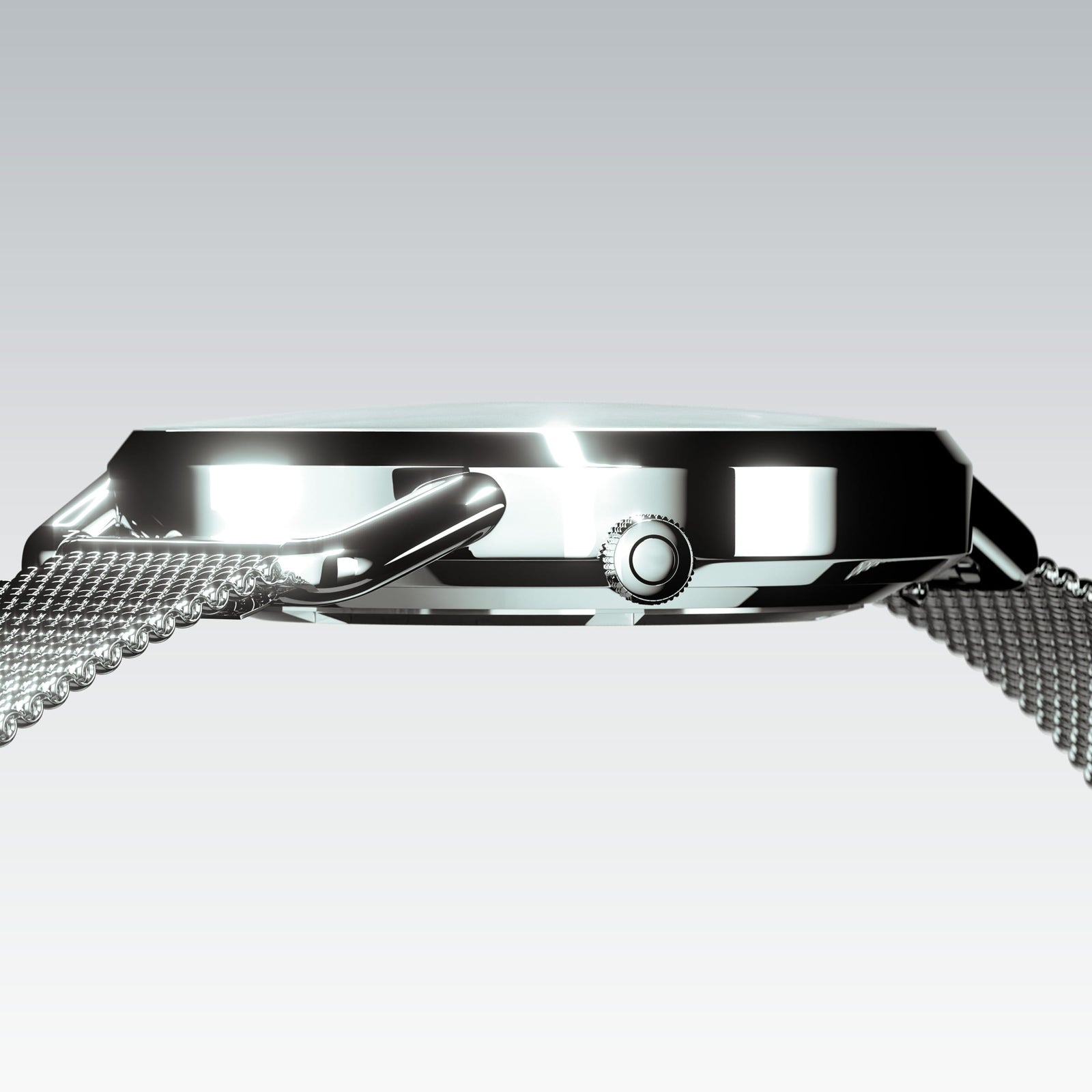 The Solar Curve Mini | White Dial - Silver Case