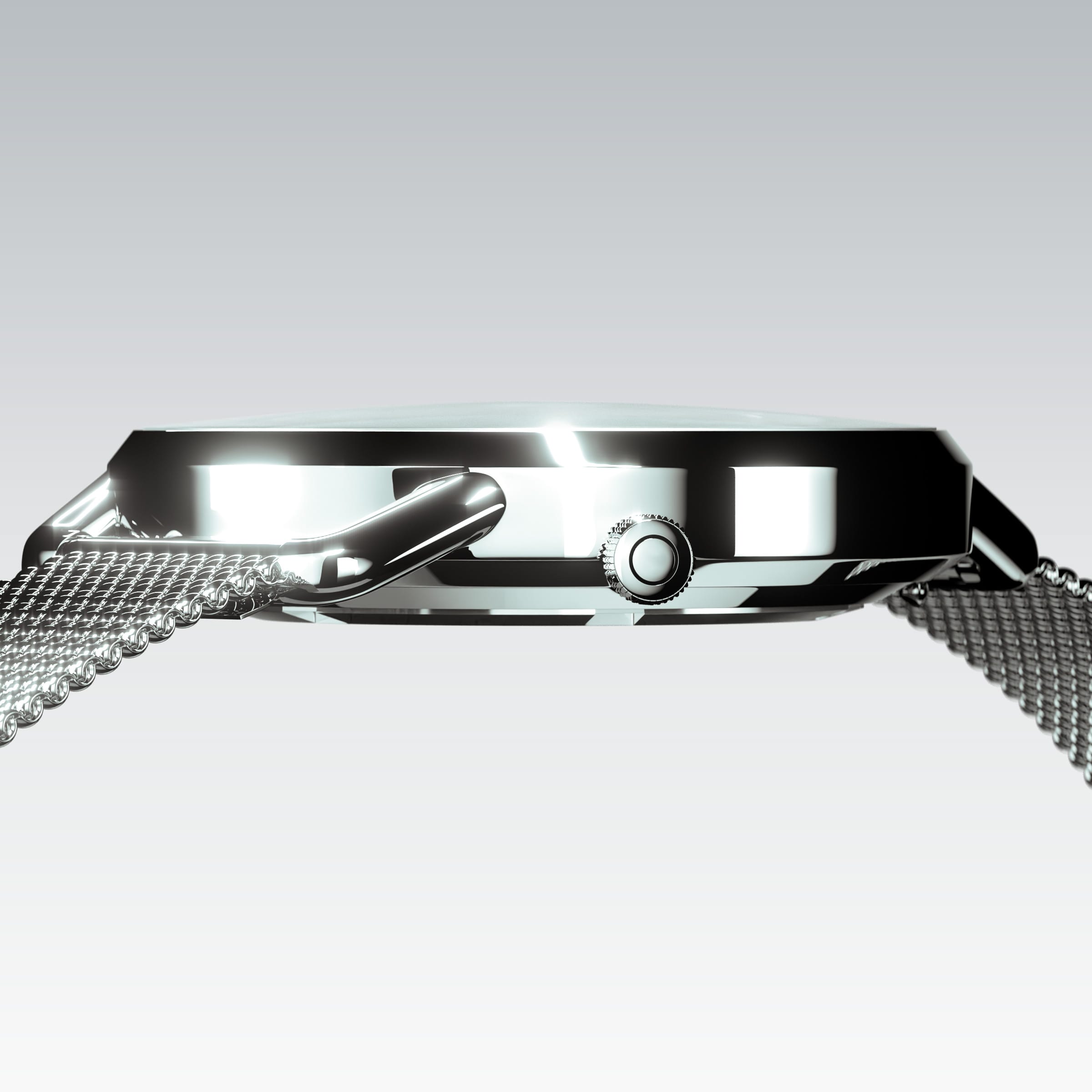 La Solar Curve Mini | Cadran Blanc - Boîtier Argent