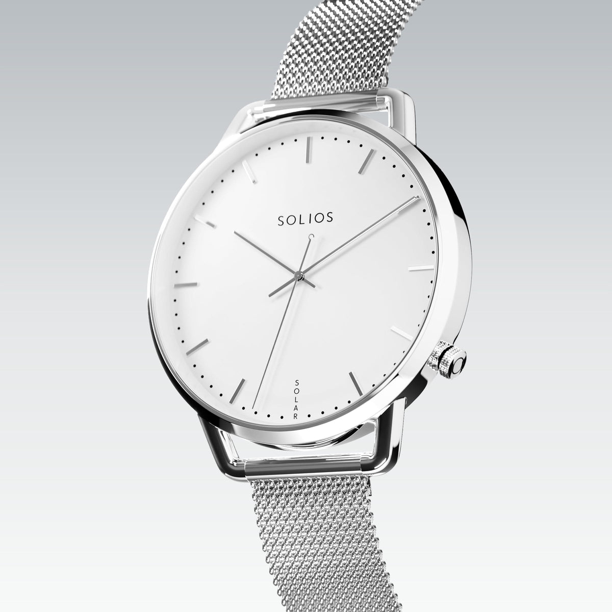 La Solar Curve Mini | Cadran Blanc - Boîtier Argent
