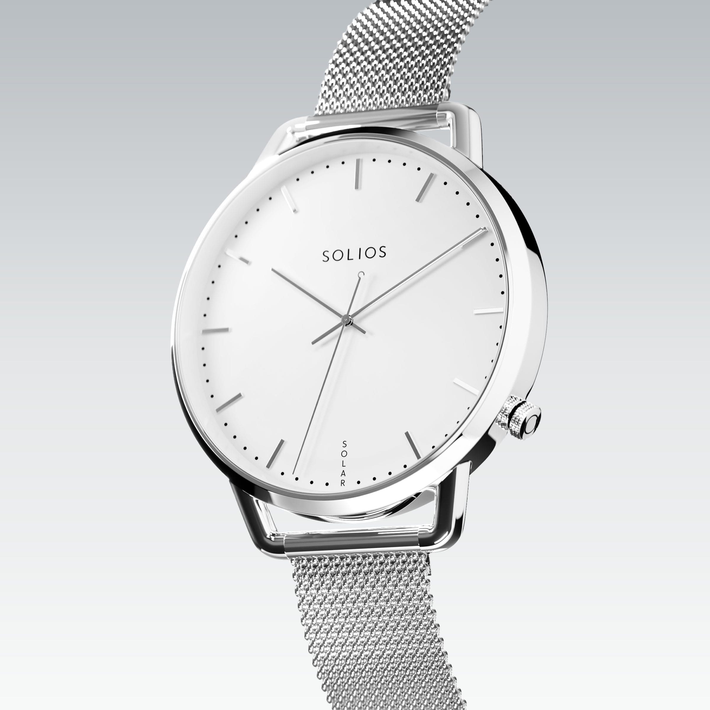 La Solar Curve Mini | Cadran Blanc - Boîtier Argent