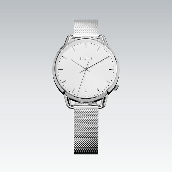 La Solar Curve Mini | Cadran Blanc - Boîtier Argent