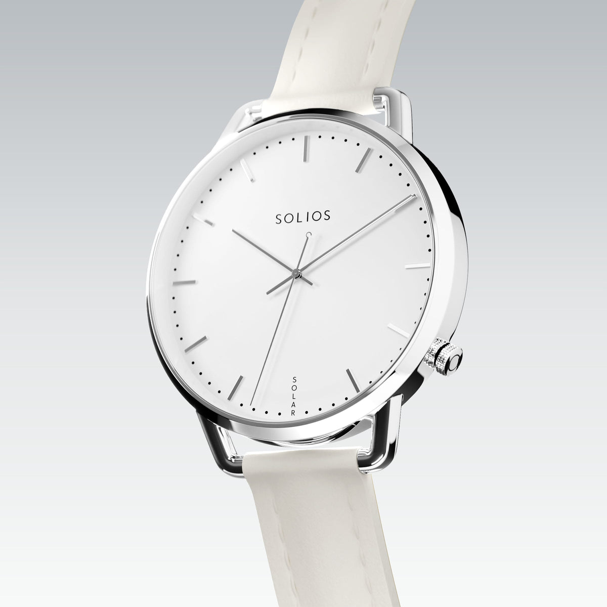 La Solar Curve Mini | Cadran Blanc - Boîtier Argent