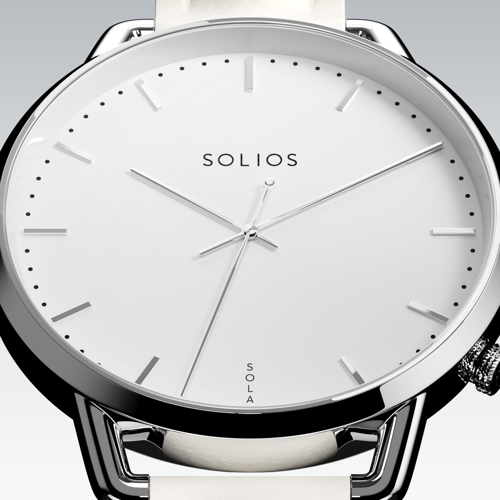 La Solar Curve Mini | Cadran Blanc - Boîtier Argent