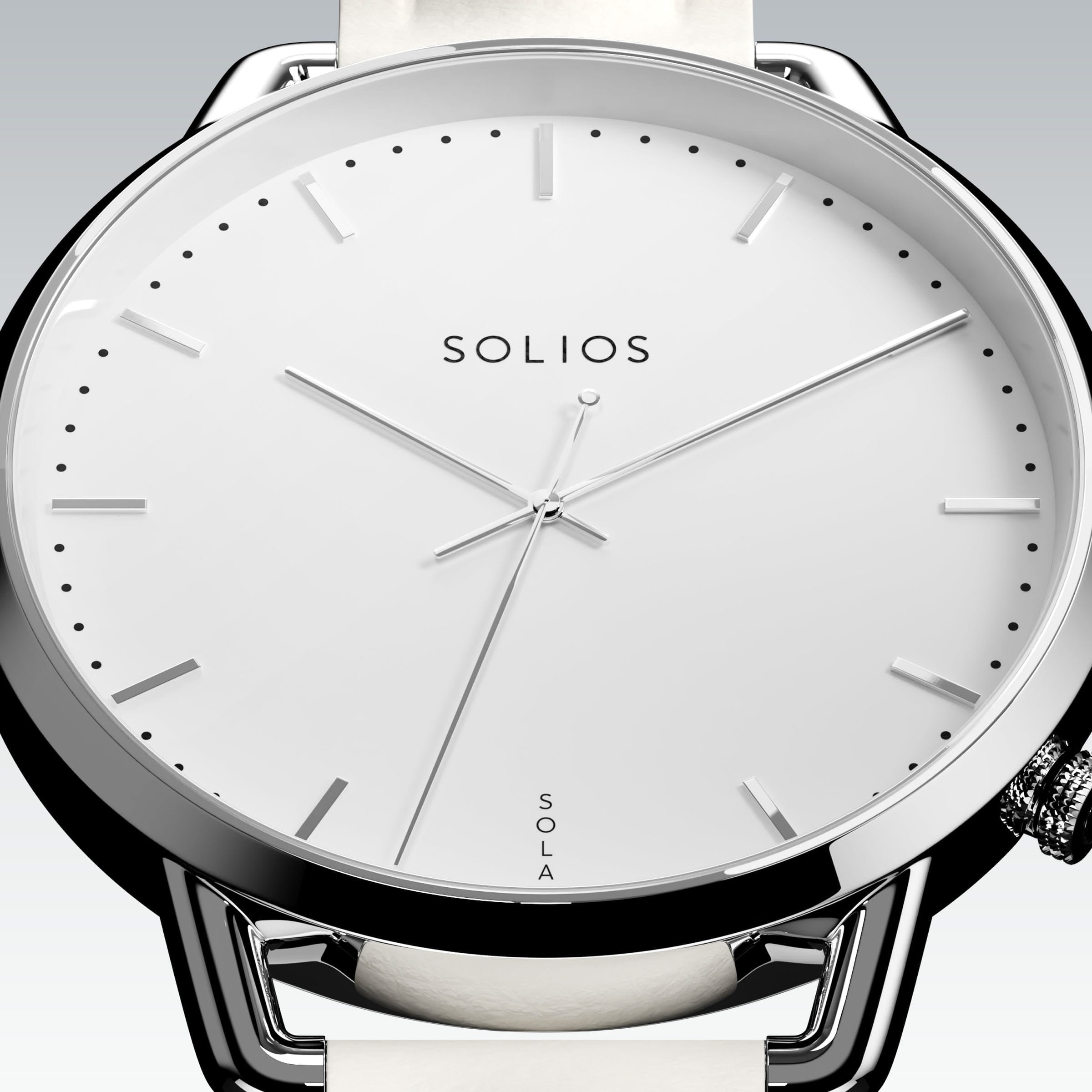 La Solar Curve Mini | Cadran Blanc - Boîtier Argent