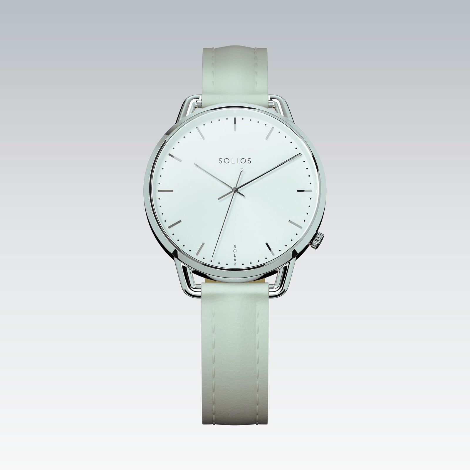 The Solar Curve Mini | White Dial - Silver Case