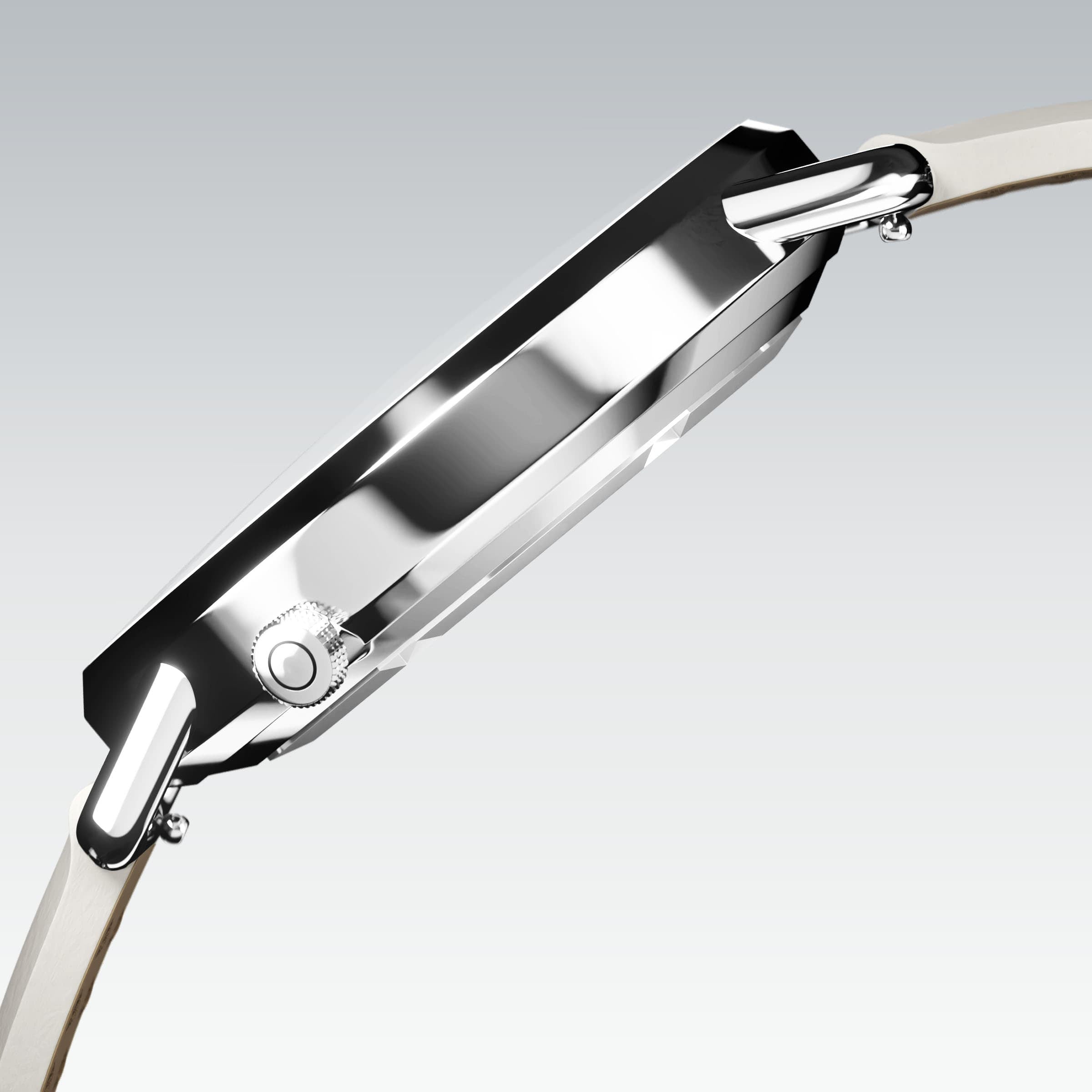 La Solar Curve Mini | Cadran Blanc - Boîtier Argent
