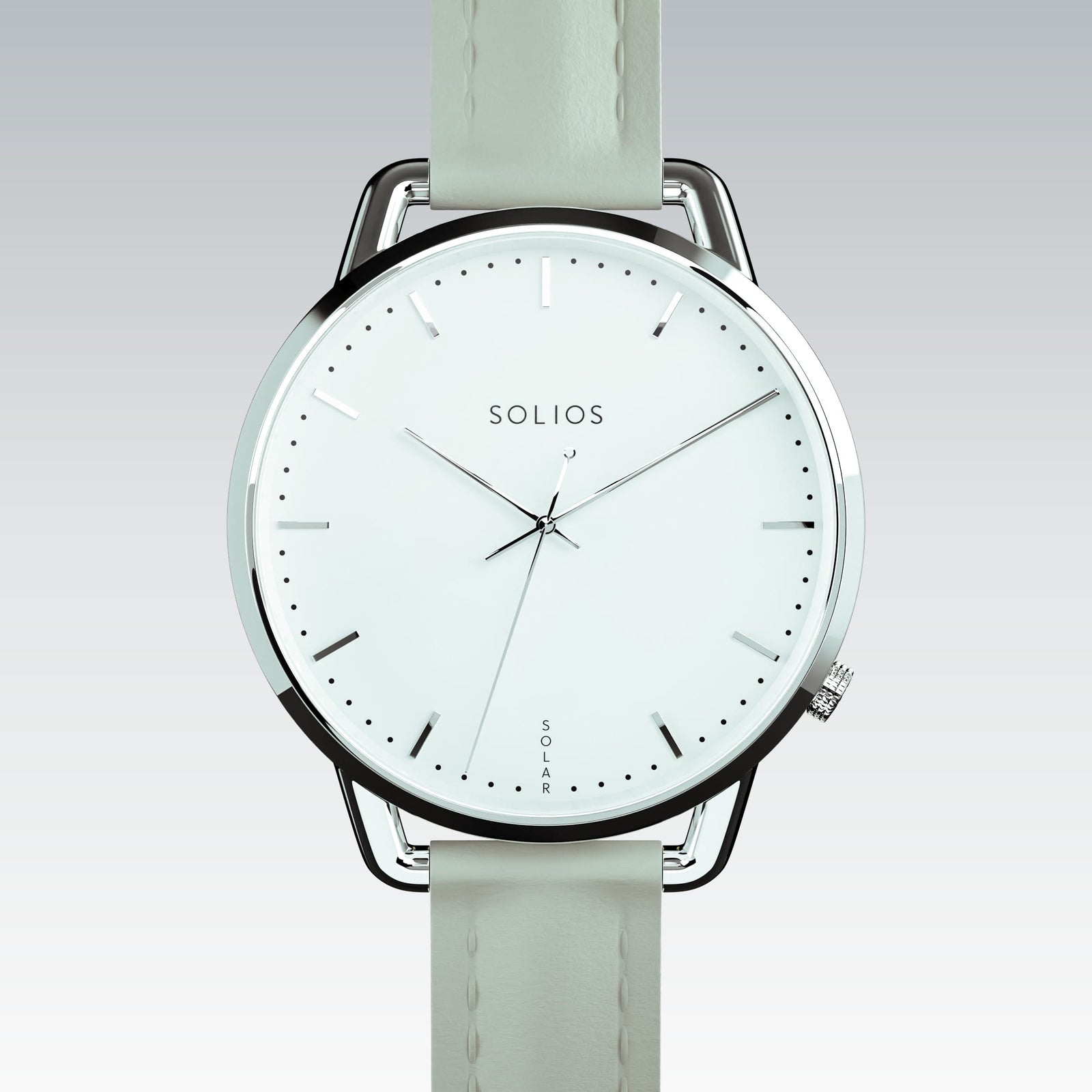 The Solar Curve Mini | White Dial - Silver Case