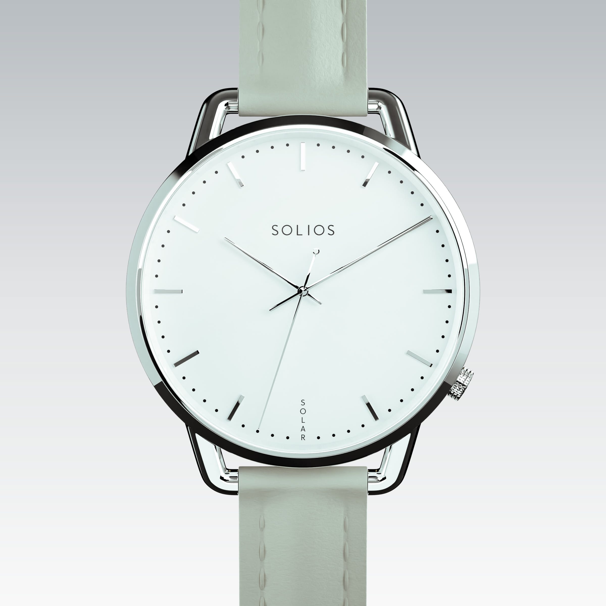 La Solar Curve Mini | Cadran Blanc - Boîtier Argent