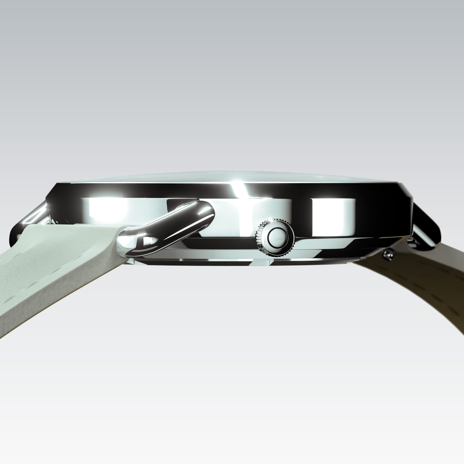 The Solar Curve Mini | White Dial - Silver Case
